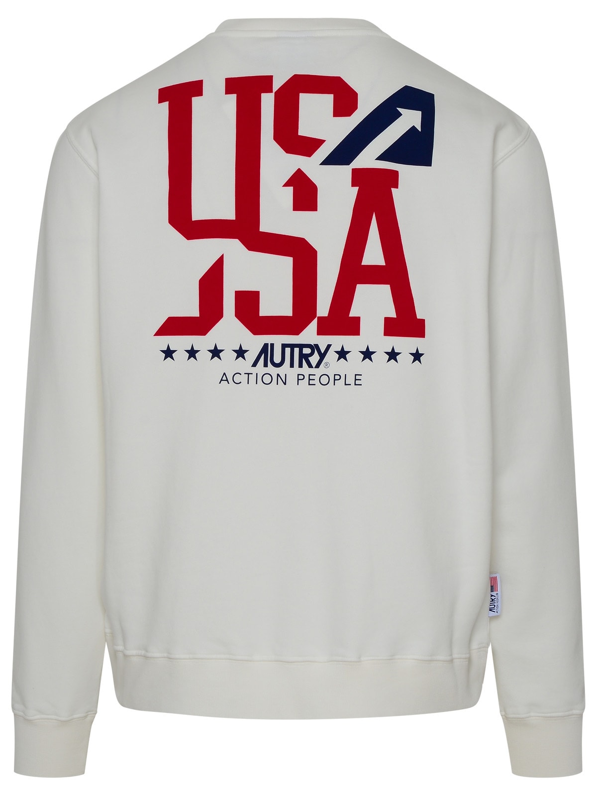 Shop Autry White Cotton Sweatshirt