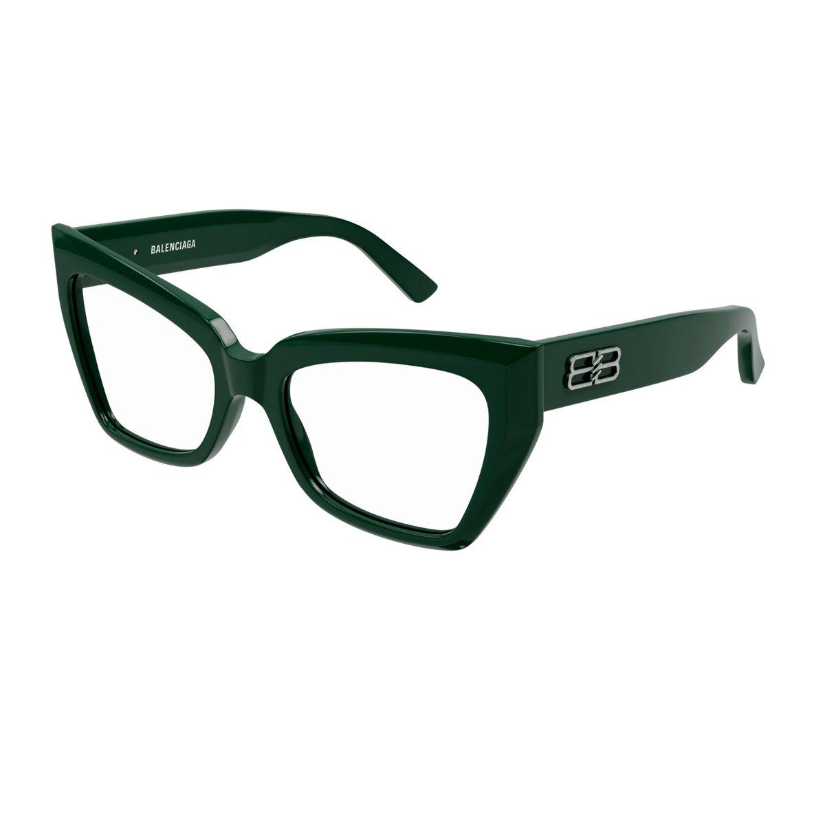 Shop Balenciaga Butterfly Frame Glasses In 004 Green Green Transpare