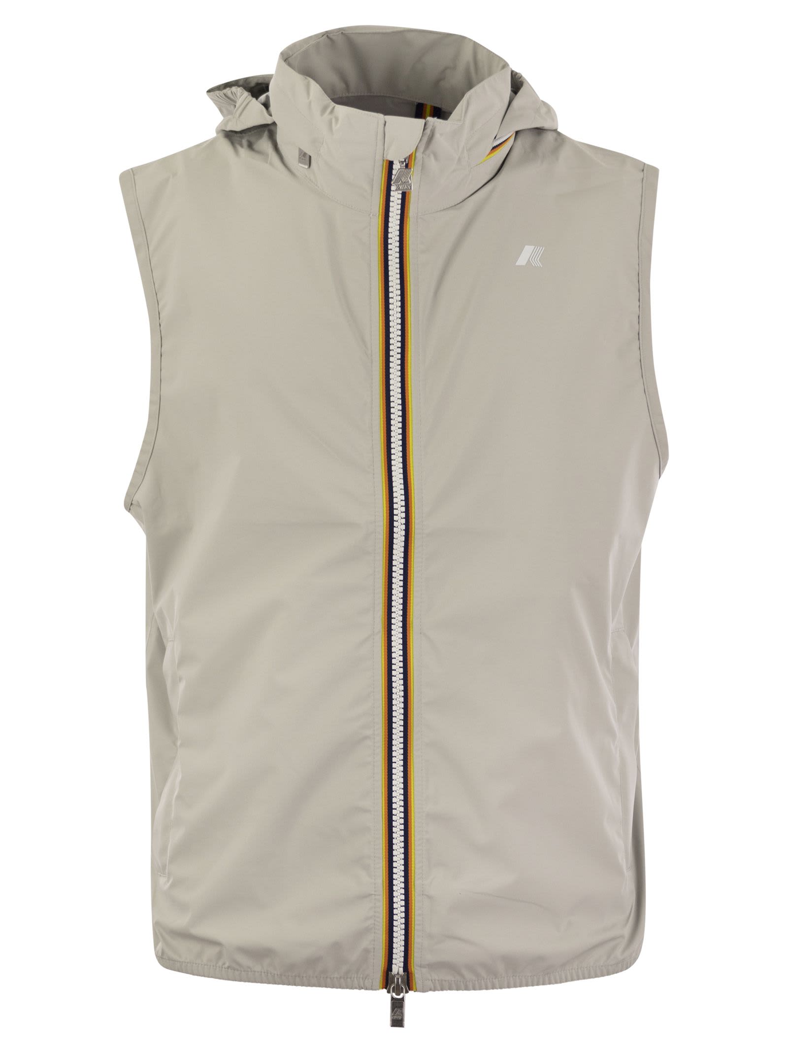 Shop K-way Valen - Technical Fabric Waistcoat In Beige