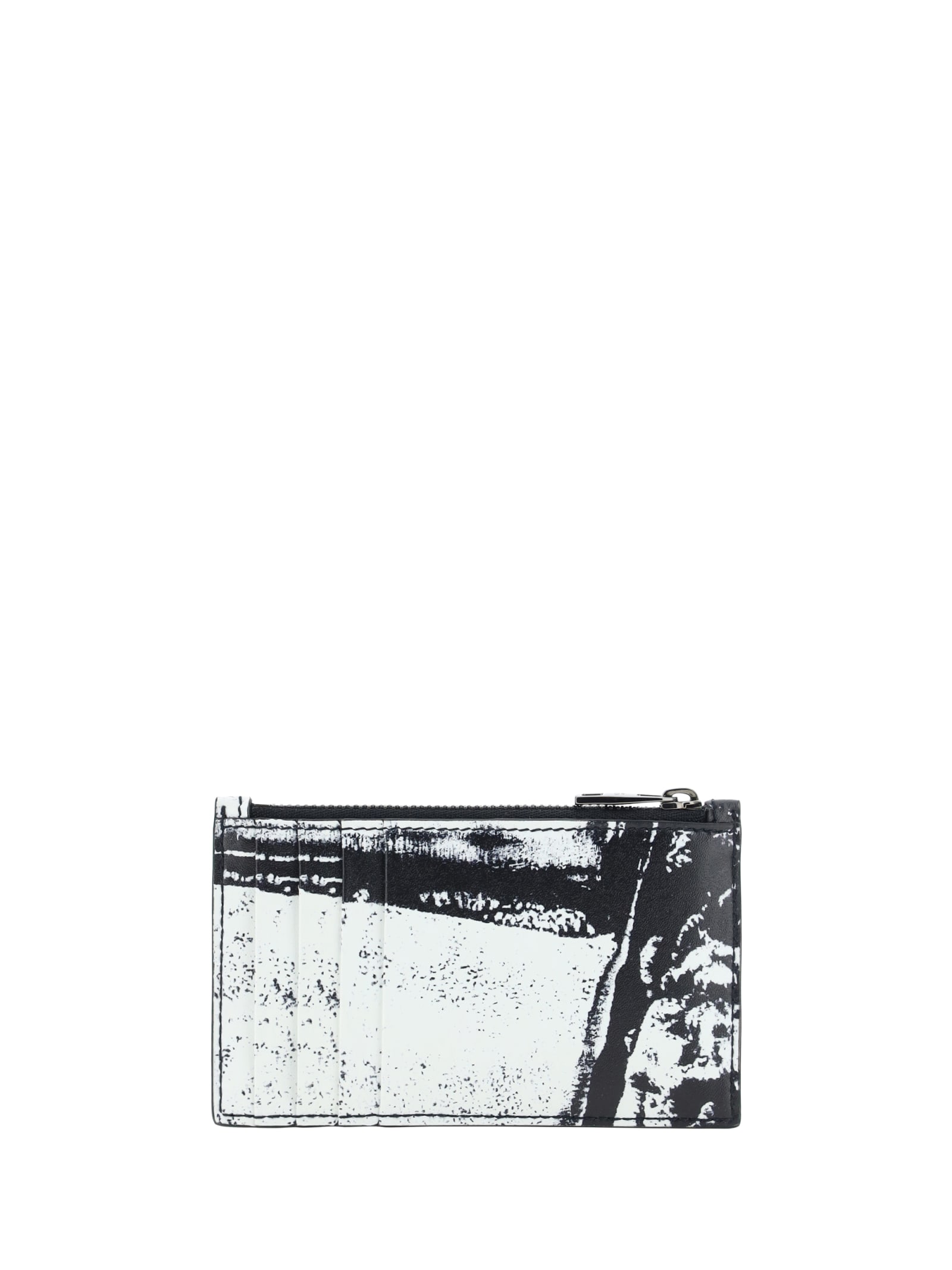 Alexander Mcqueen Card Holder In Black/white