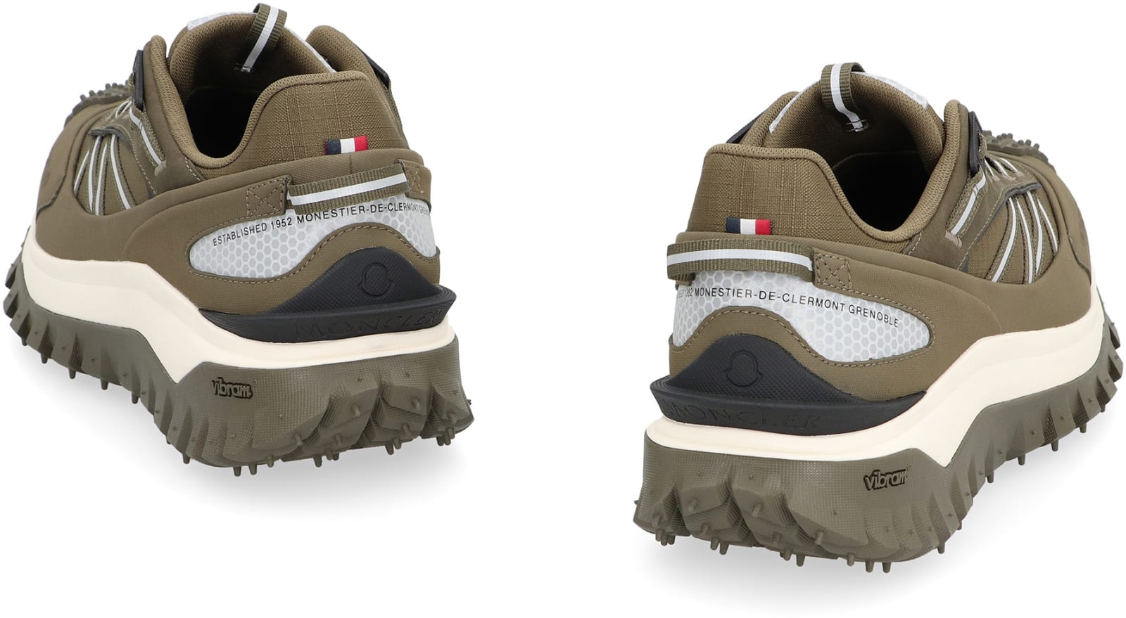 Shop Moncler Trailgrip Fabric Low-top Sneakers In Green