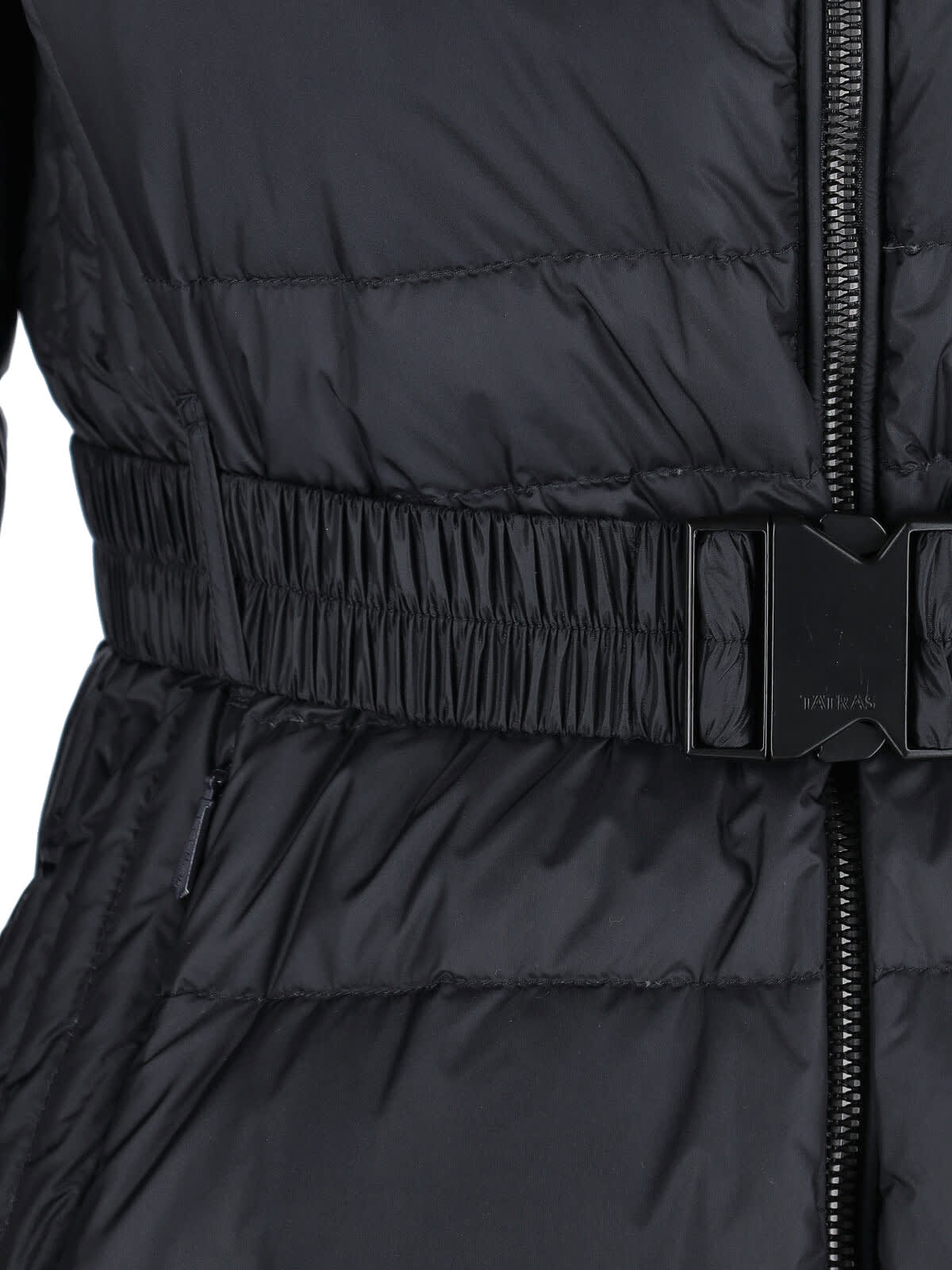 Tatras Quilted Long Jacket High Collar In Blue