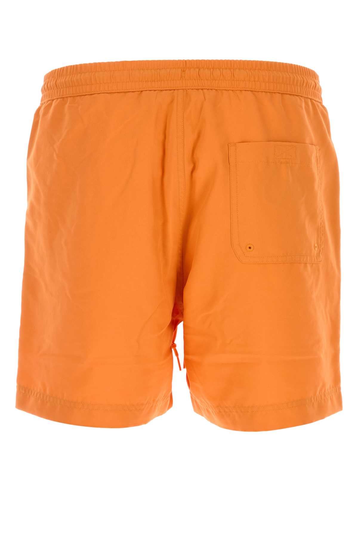 Carhartt Wip Orange Polyester Chase Swim Trunks In Pumpkingold