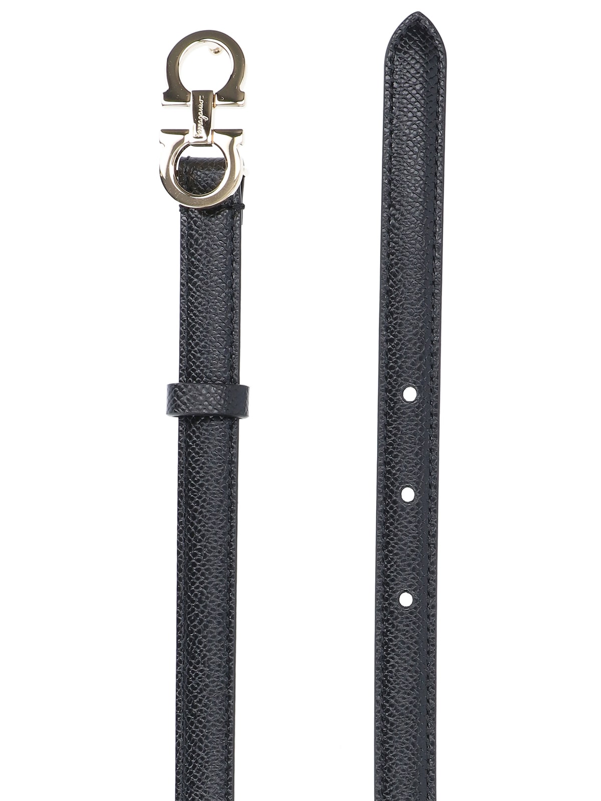 Ferragamo Gancini Fixed Belt In Black