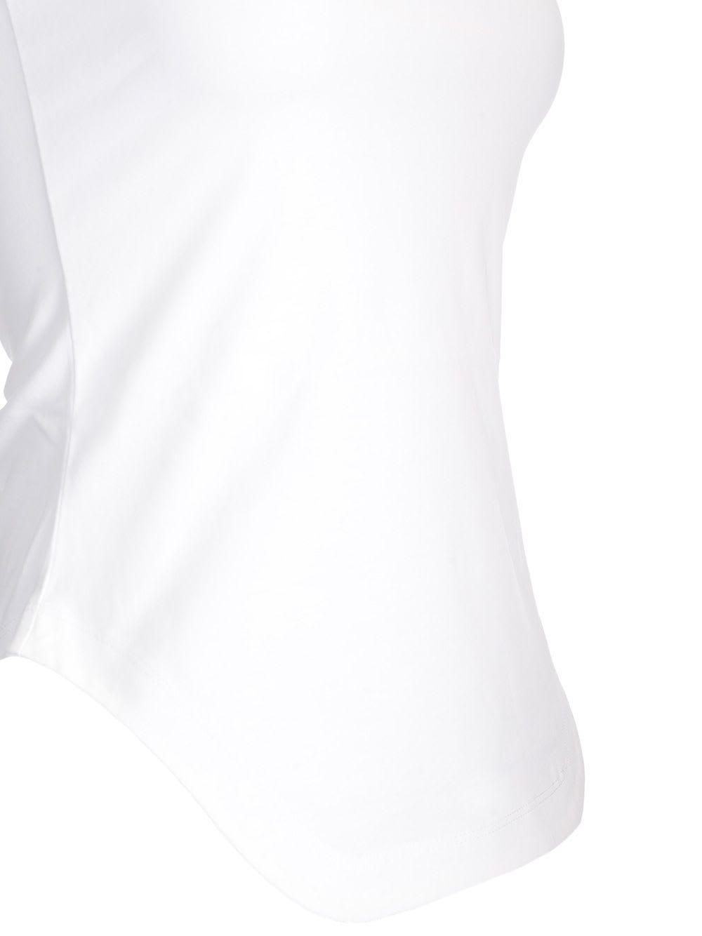 Attico Reese Cotton Jersey Tank Top In White