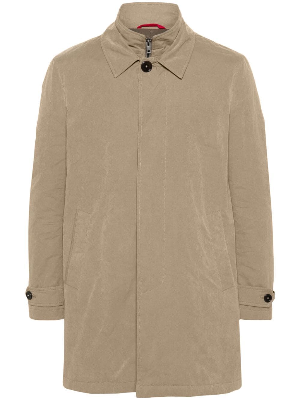 Shop Fay Easy Morning Coat In Mud