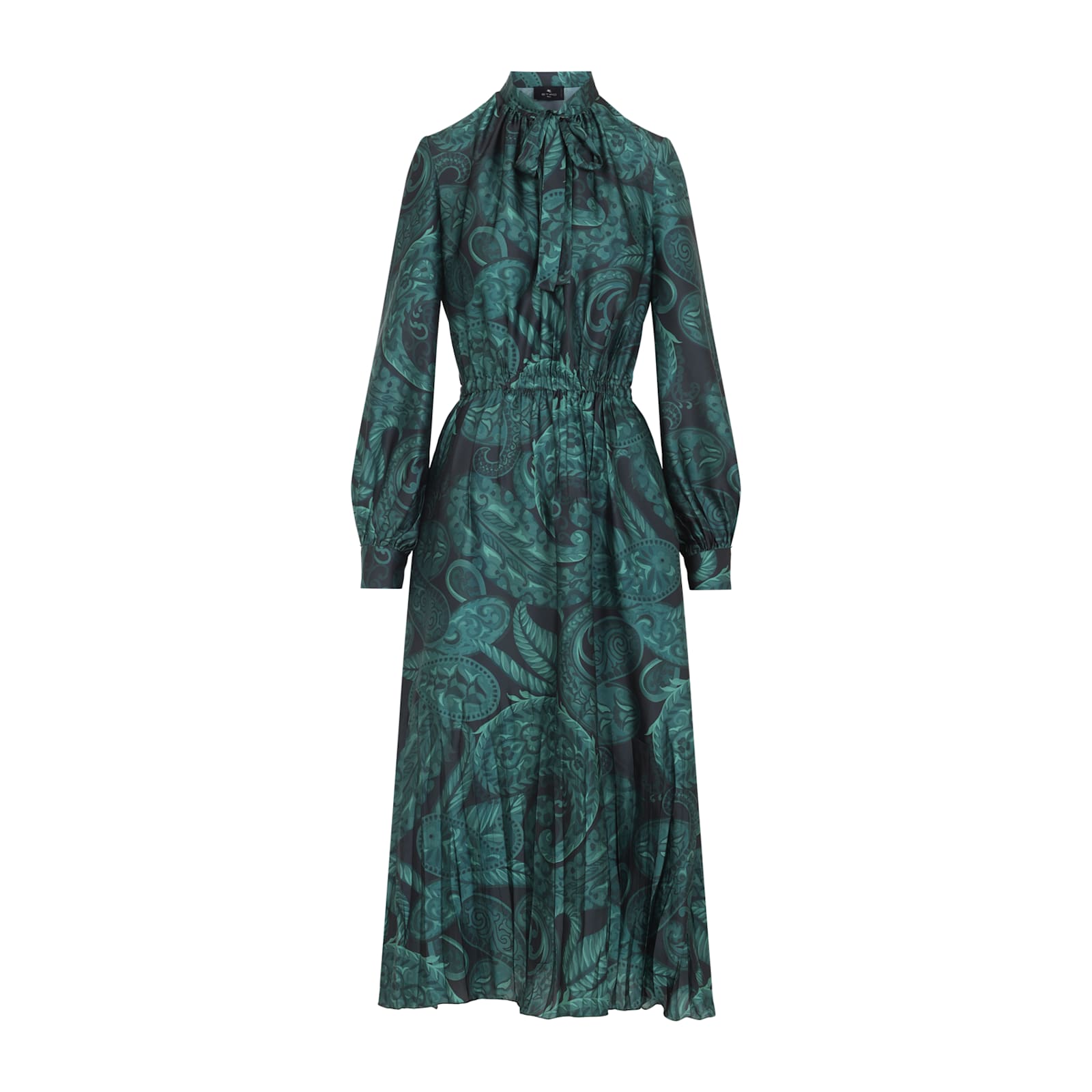 Etro Midi Ruched Dress Paisley Print In Multi