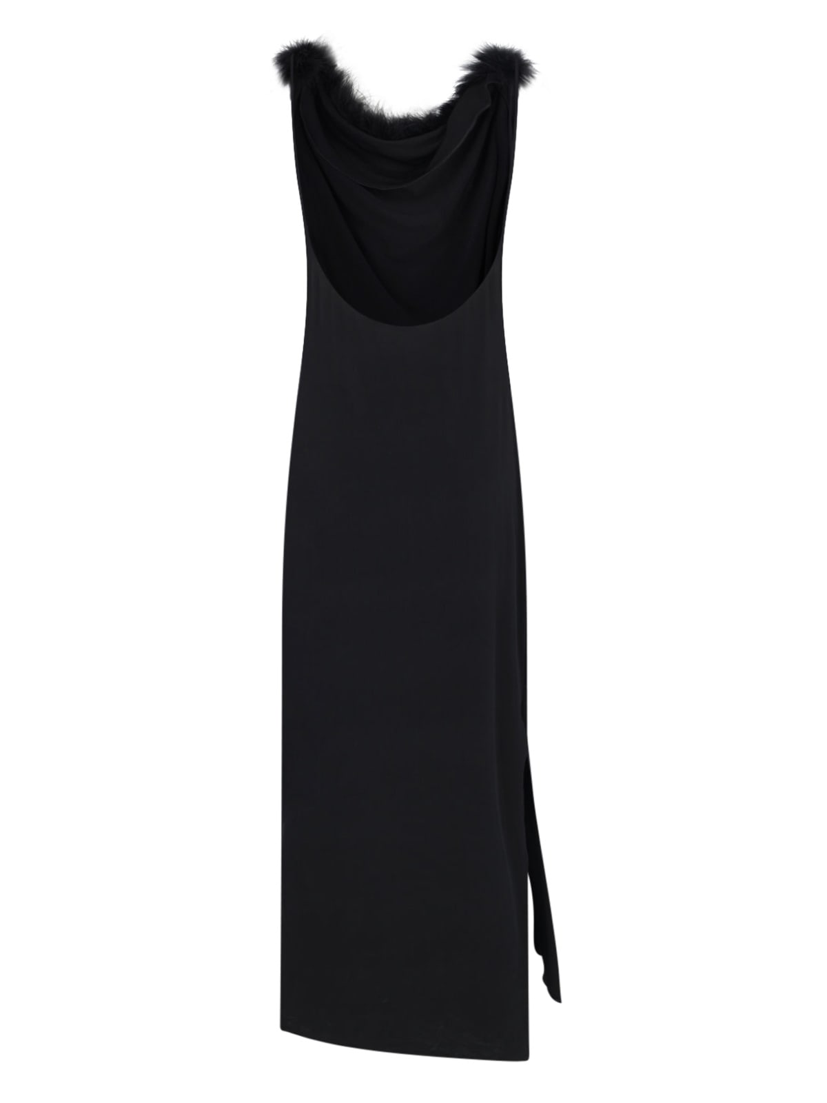 Shop Coperni Draped Maxi Dress In Black