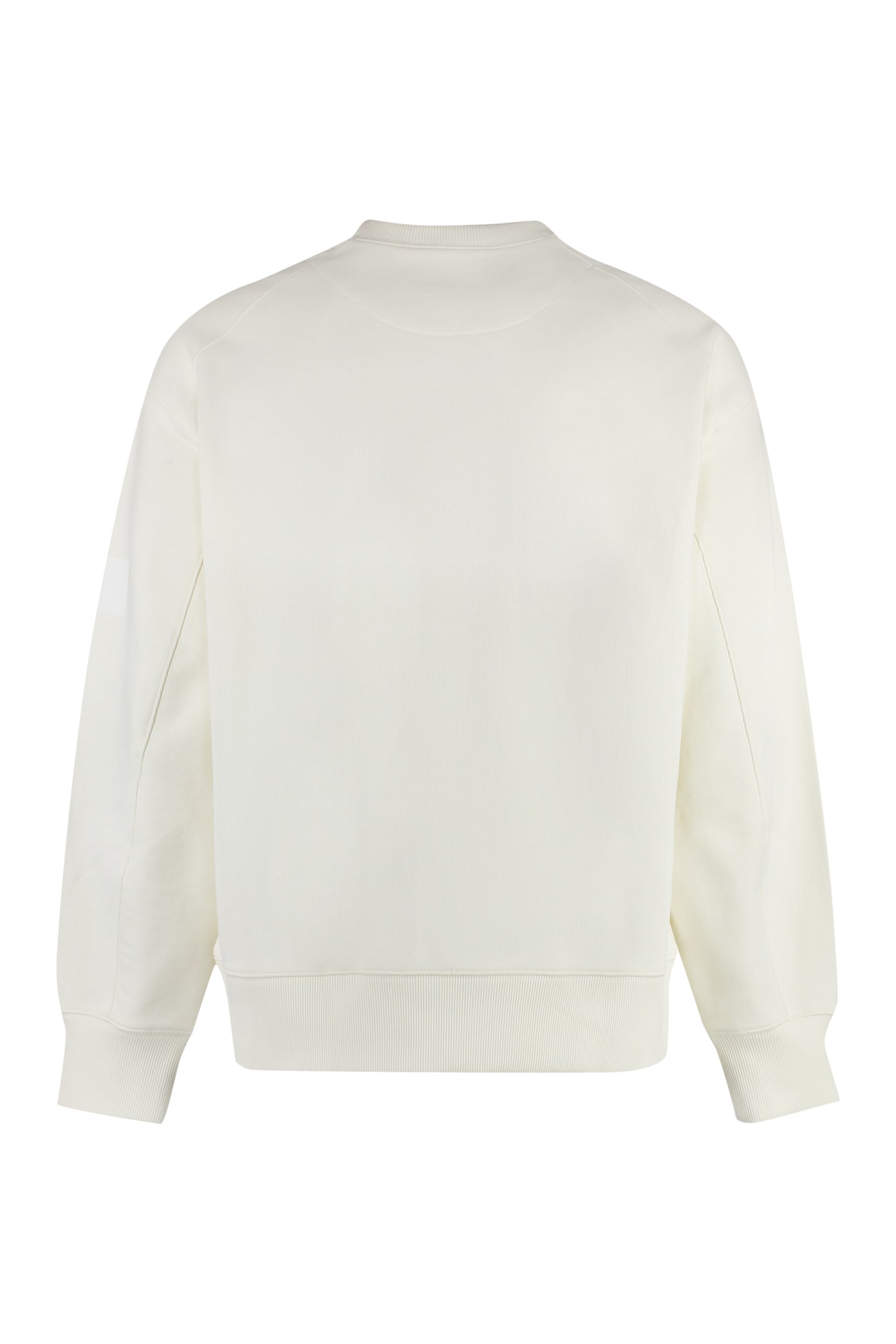 Shop Y-3 Cotton Crew-neck Sweatshirt In Ivory