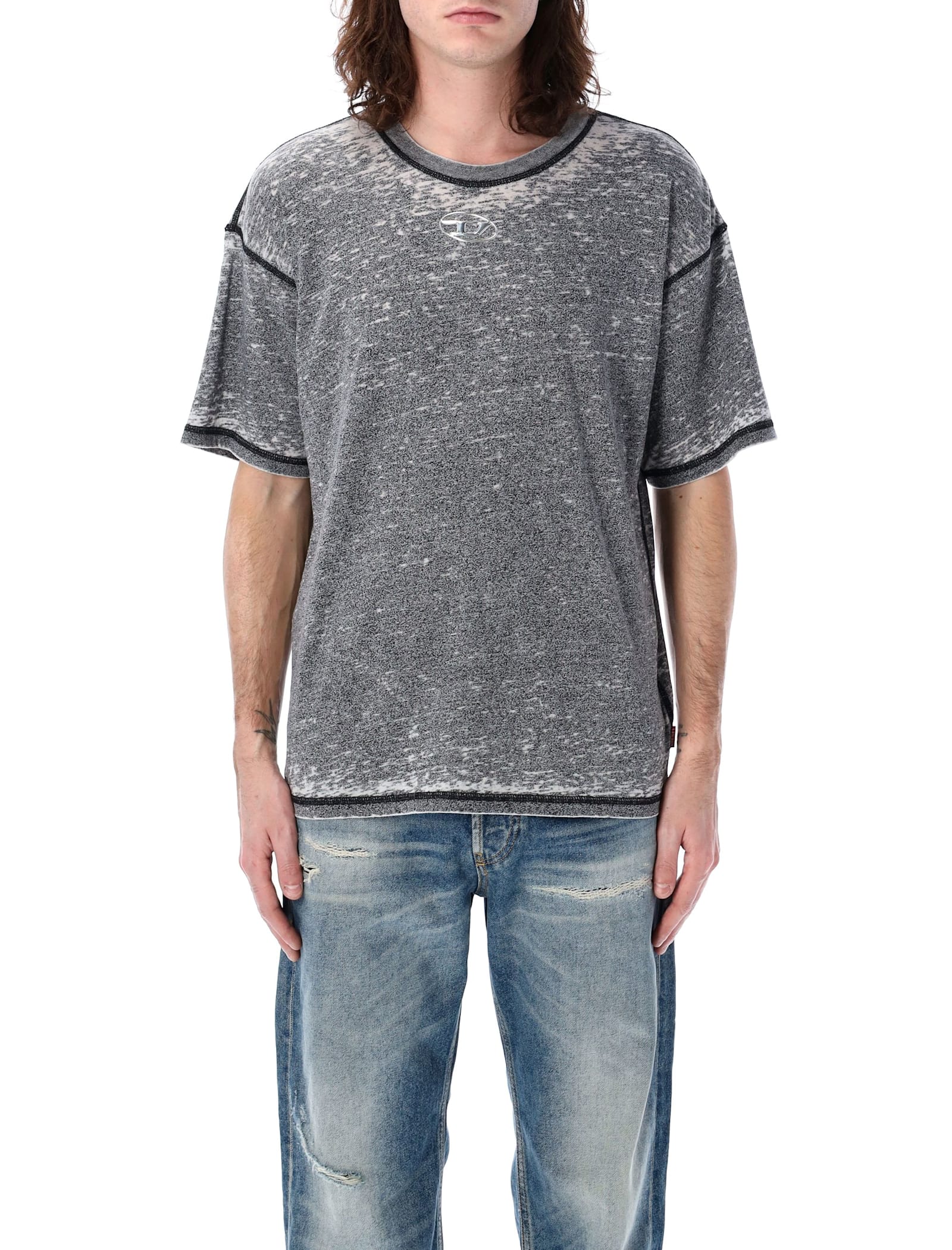 Diesel T-shirt "t-boxt-pak" In Grey