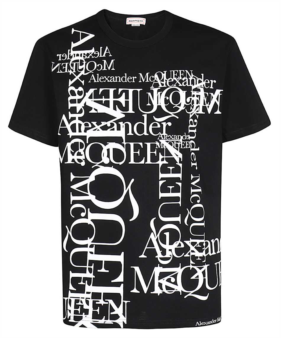 Shop Alexander Mcqueen Cotton Crew-neck T-shirt In Black