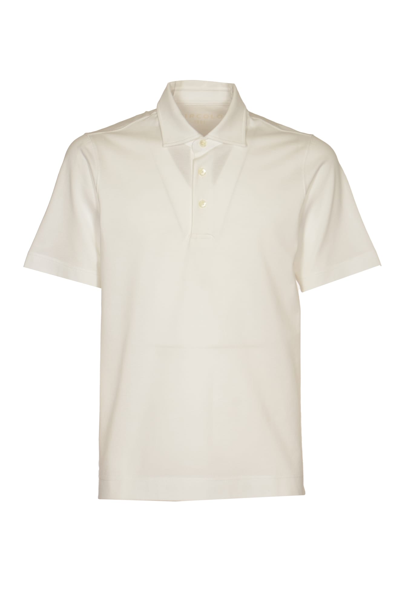 Shop Circolo 1901 Classic Buttoned Polo Shirt In White