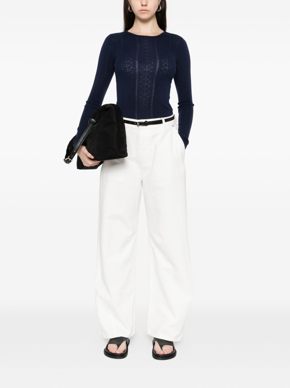 Herskind Knit Long-sleeved T-shirt In Blue