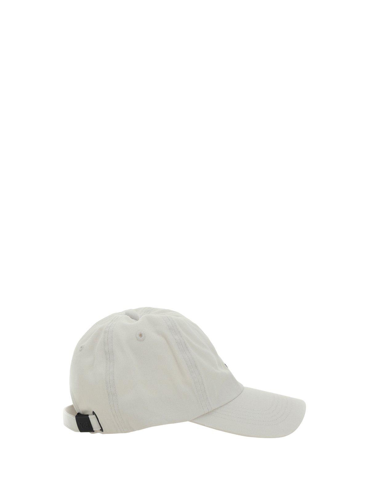 Shop Y-3 Logo Embroidered Baseball Cap Hat In Talc
