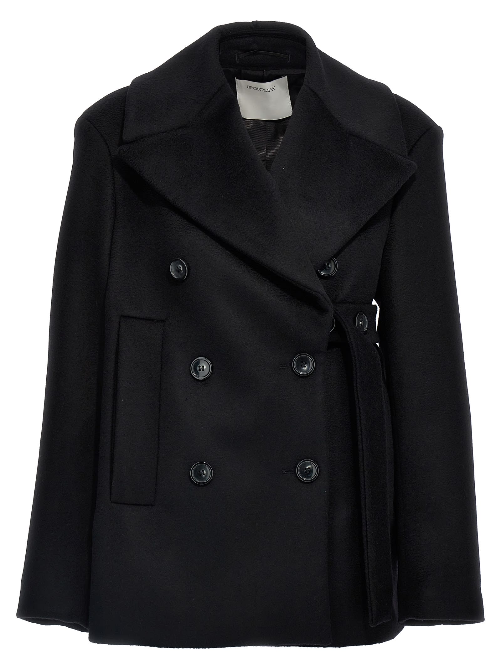 Sportmax Orchis Coat In Black