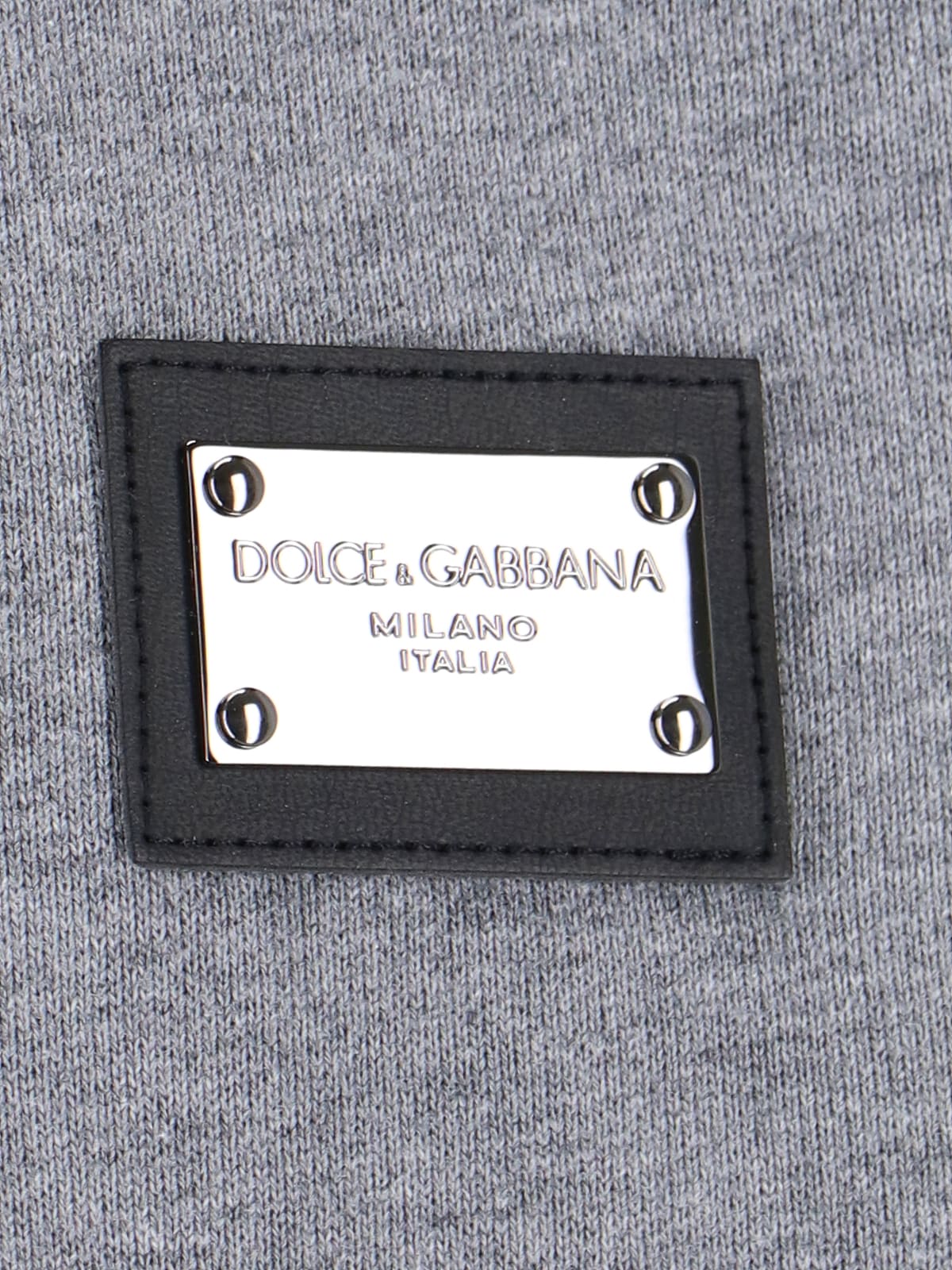 Shop Dolce & Gabbana Logo Hoodie In Grey