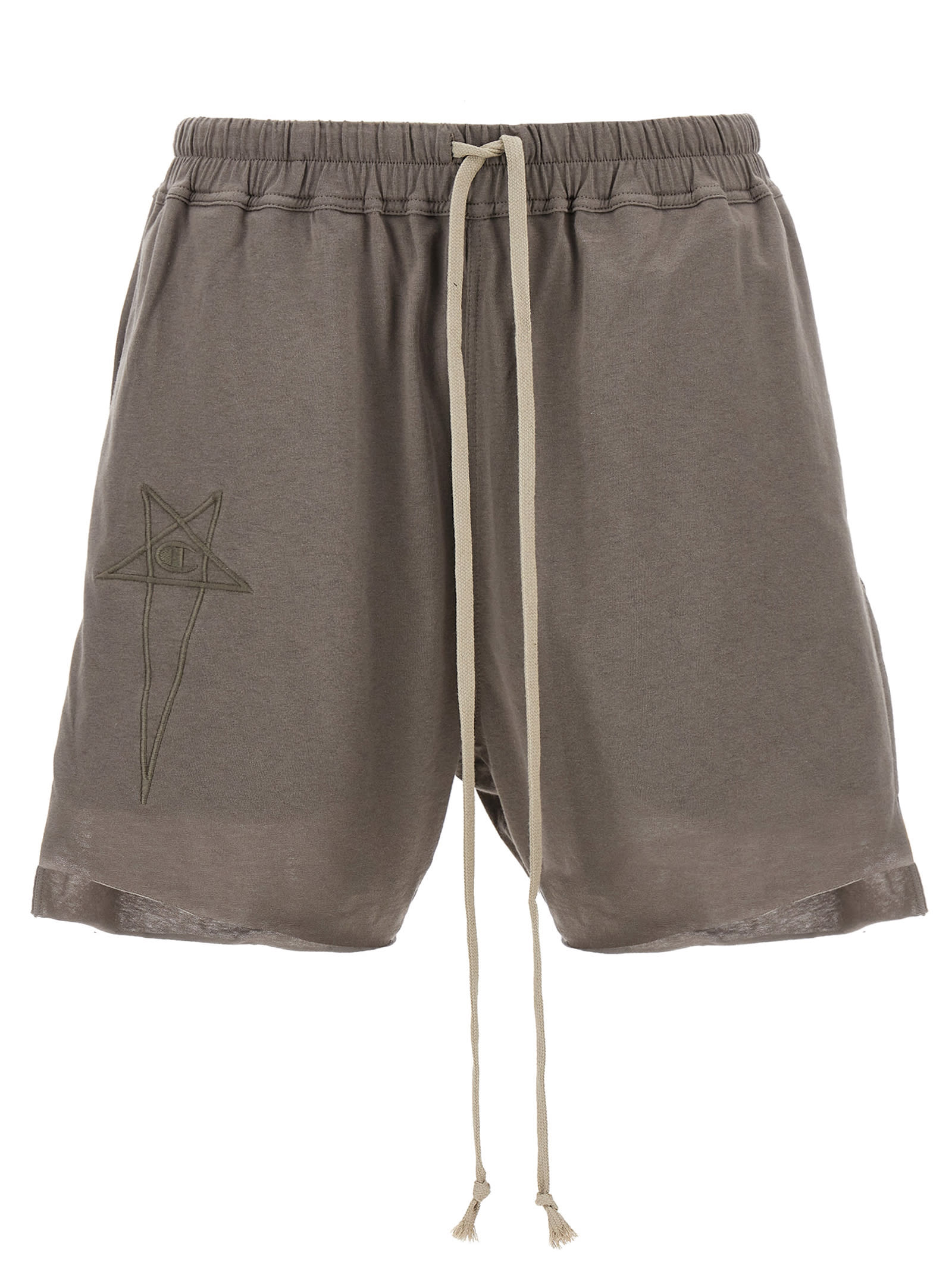 Shop Rick Owens X Champion Dolphin Boxers Bermuda Shorts In Gray