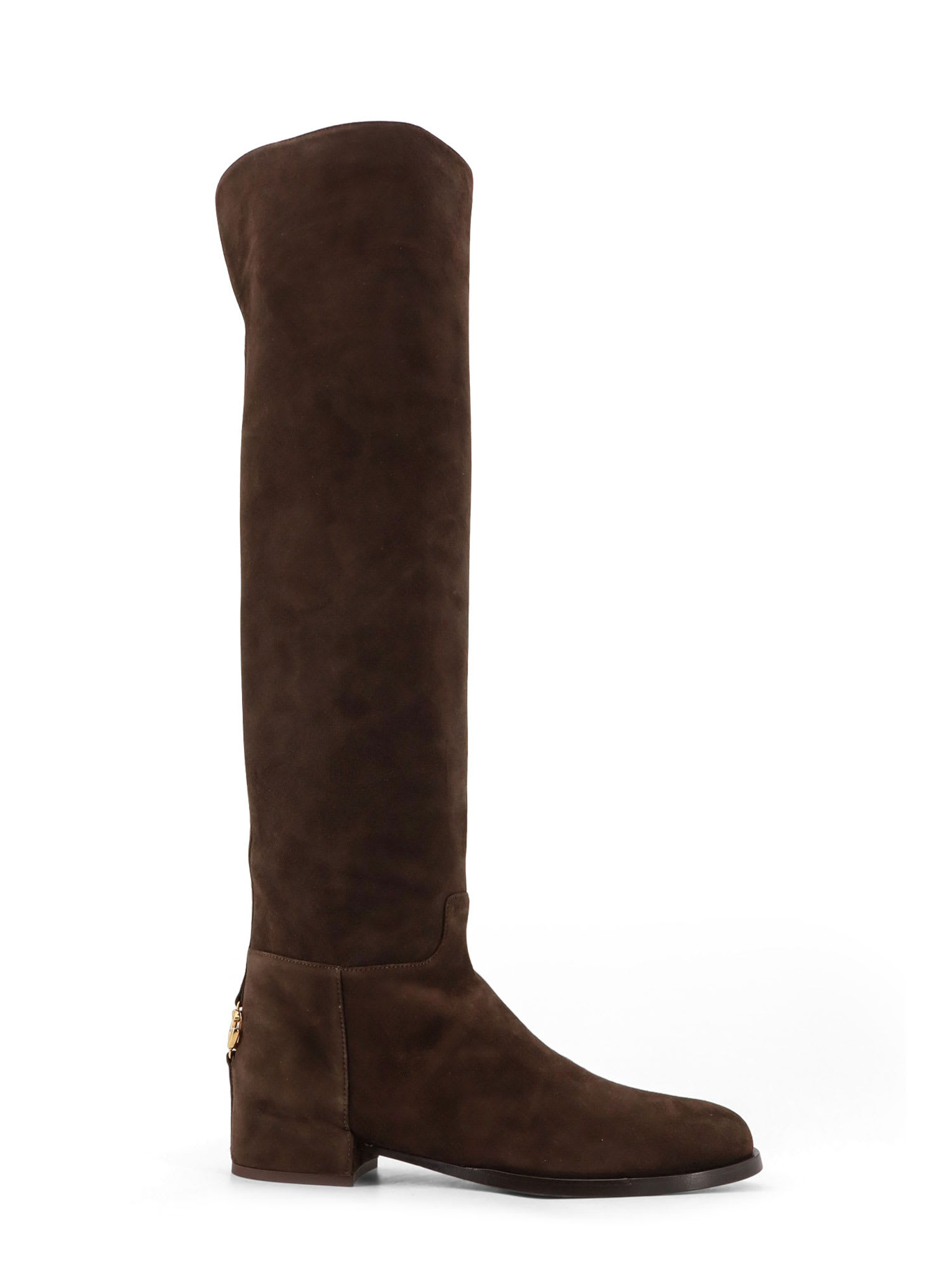 Dolce & Gabbana Suede Boots In Brown