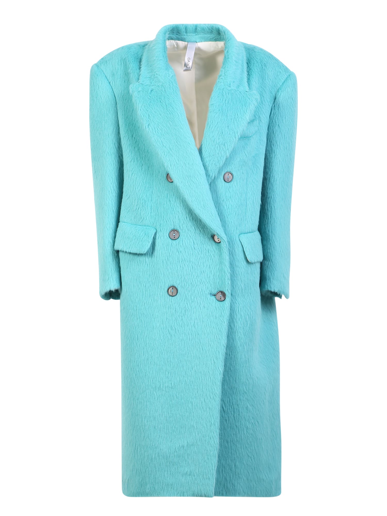 Shop Hevo Tailored Coat In Blue