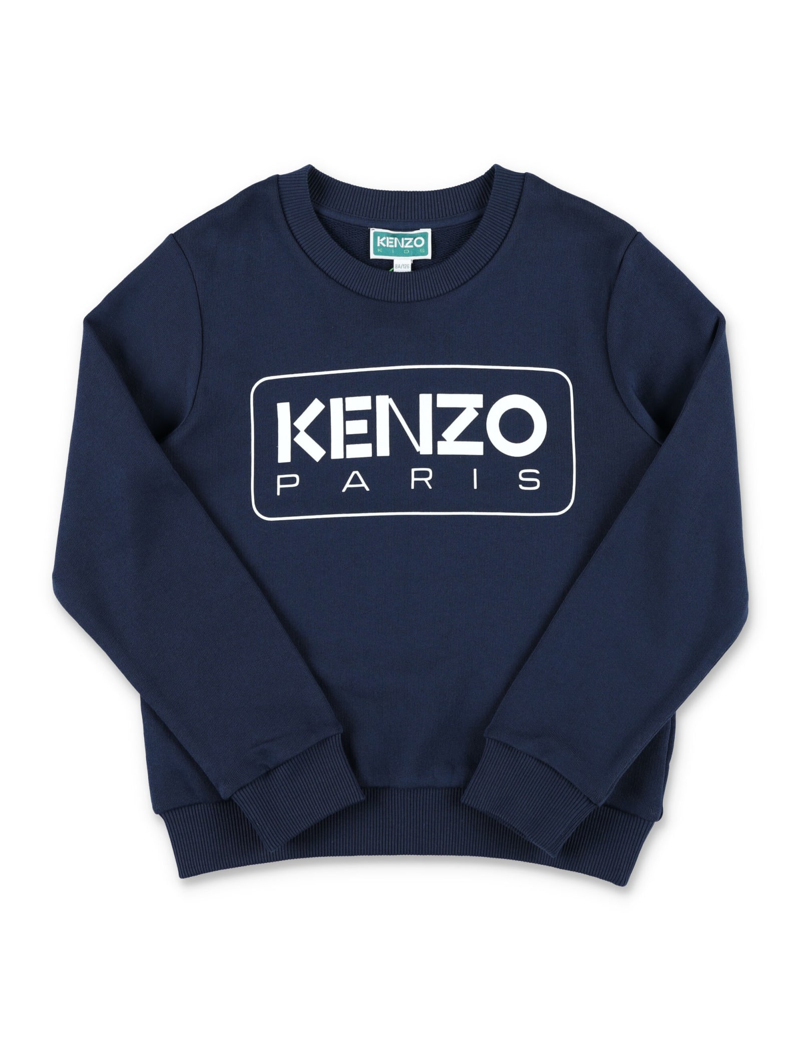 Shop Kenzo Logo Sweatshirt In Navy