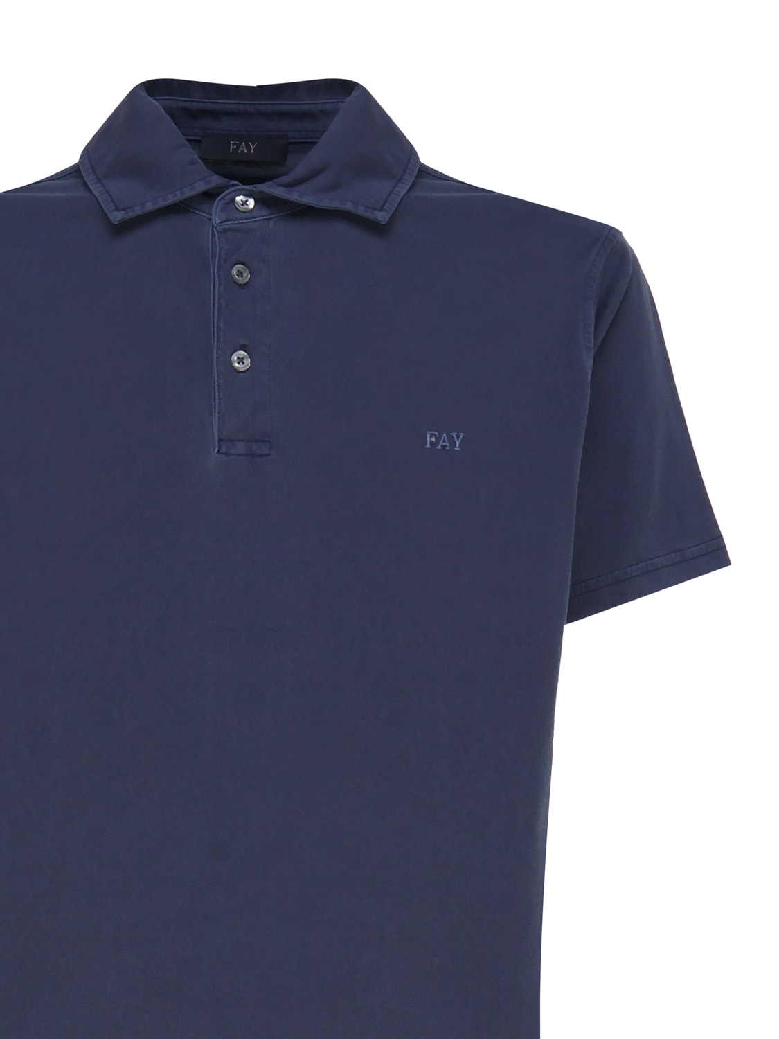 Shop Fay Polo T-shirt In Cotton In Blu