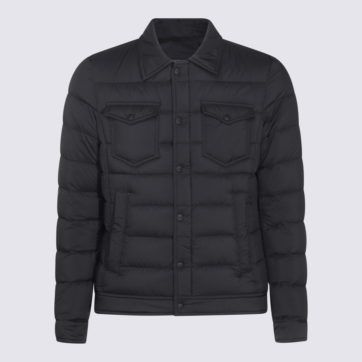 Shop Herno Black Down Jacket