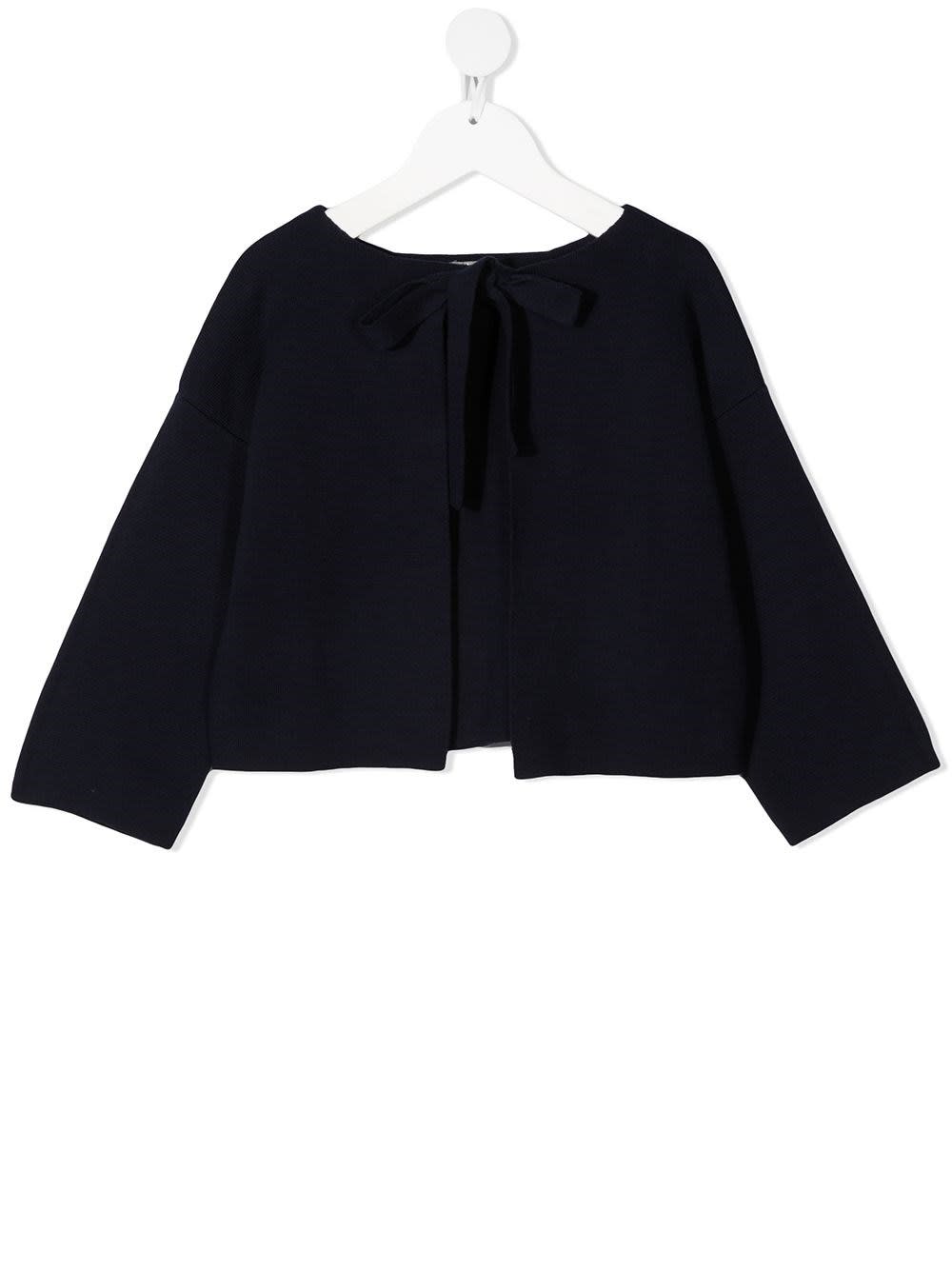 Il Gufo Cotton Cardigan With Bow Detail