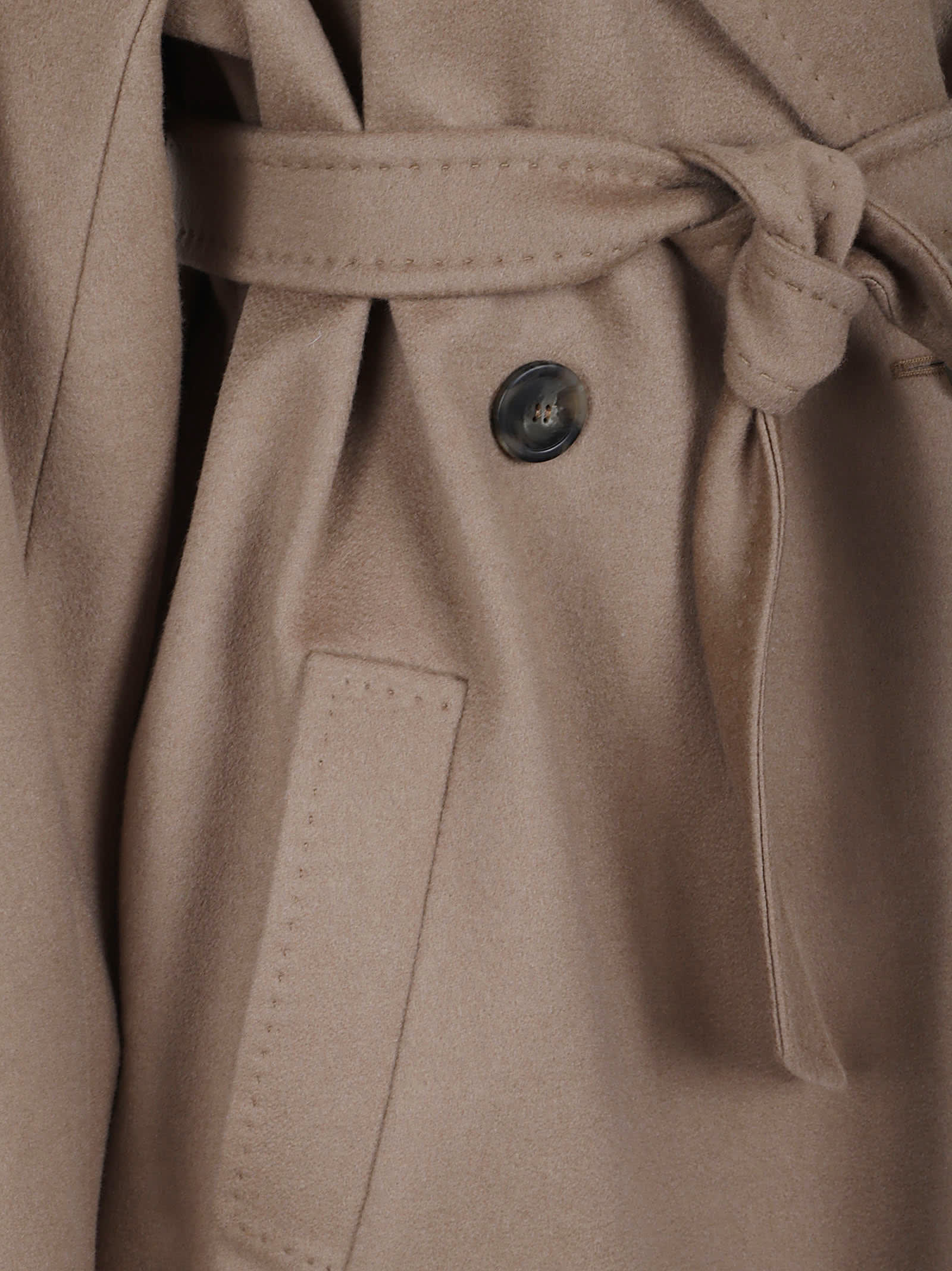 Weekend Max Mara Cascia Coat In Brown