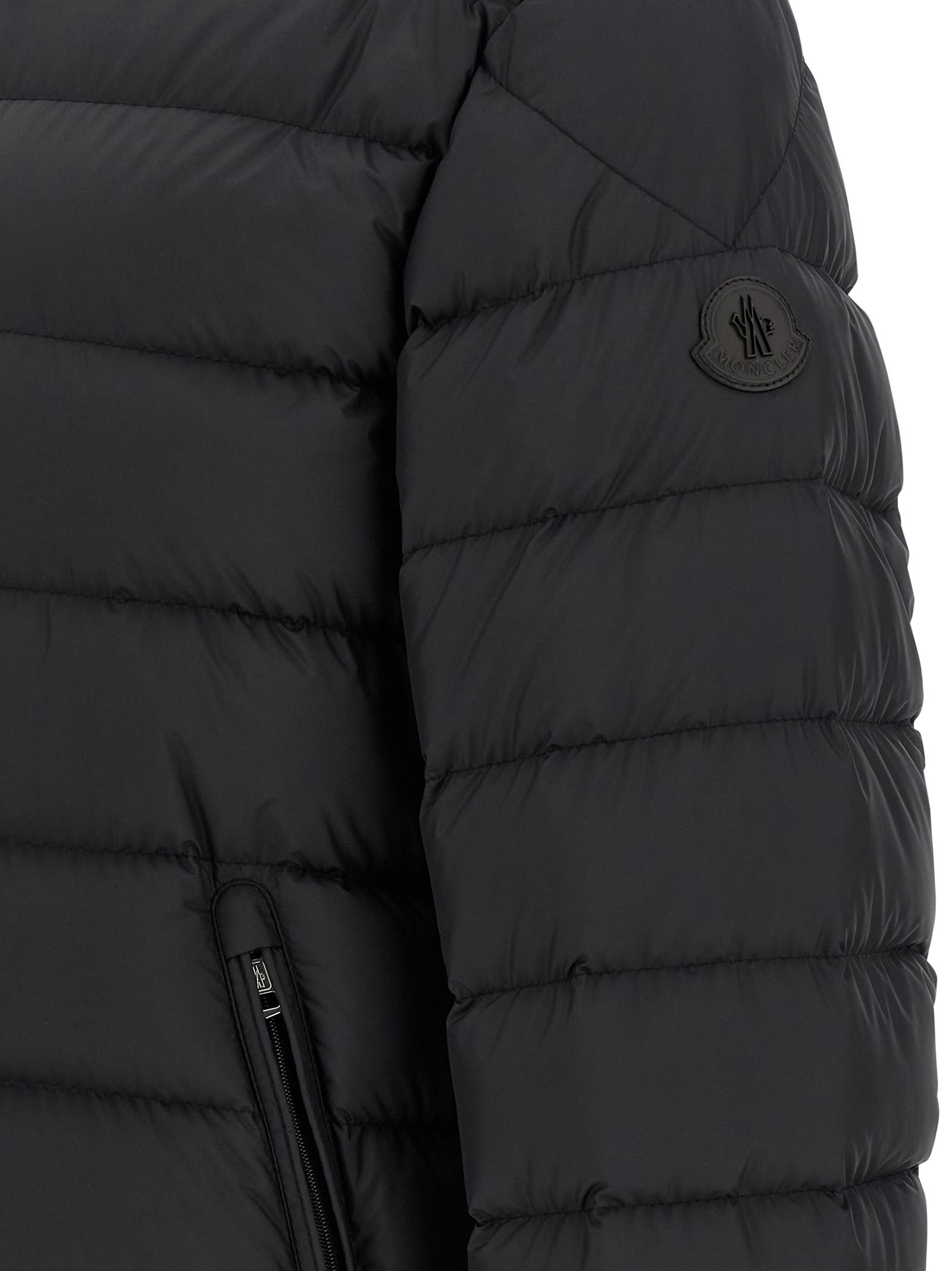 Moncler Arneb Lightweight Micro Chic Down Jacket In Black
