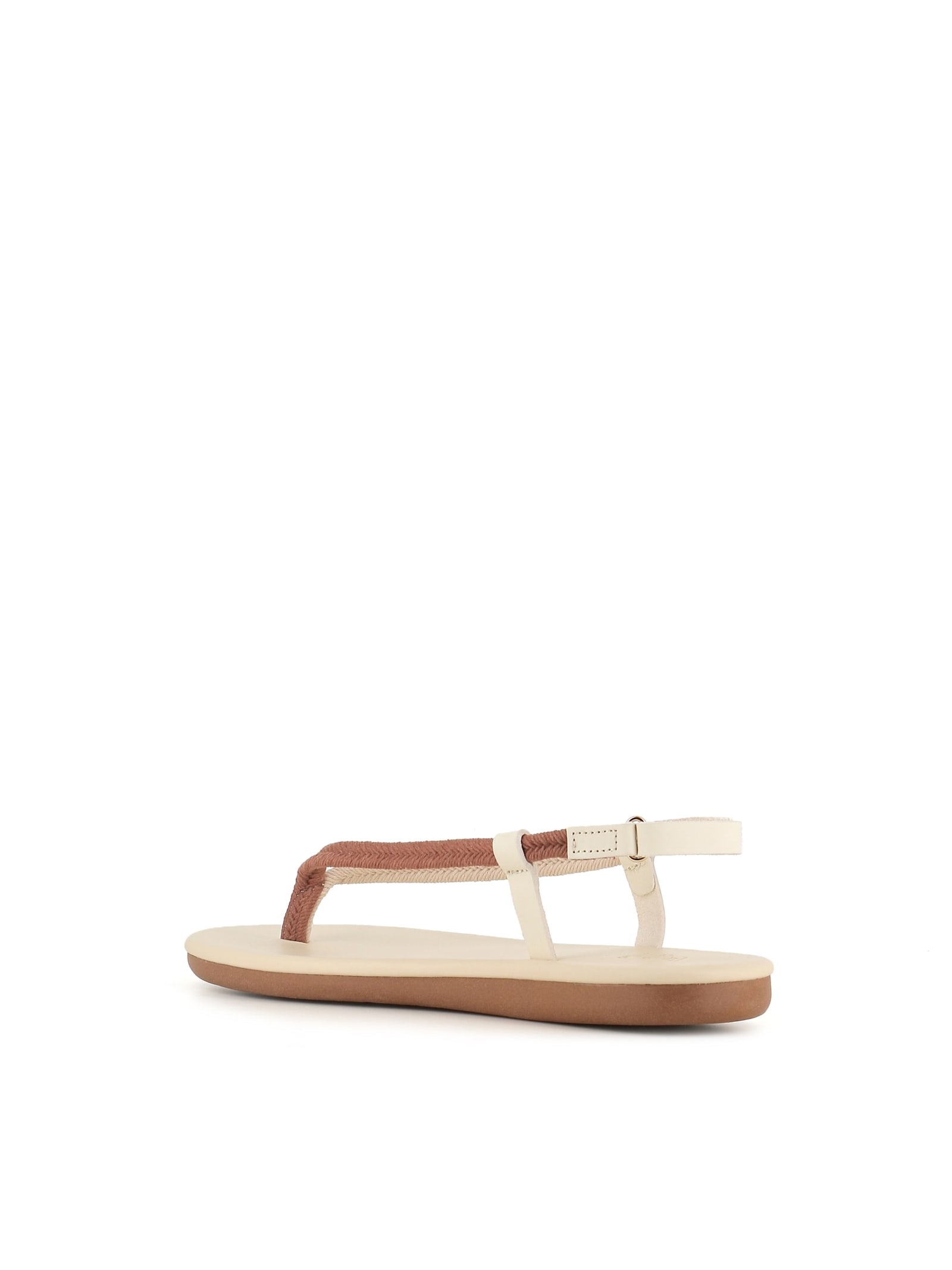 Ancient Greek Sandals Flat Sandals In Cuoio/bianco