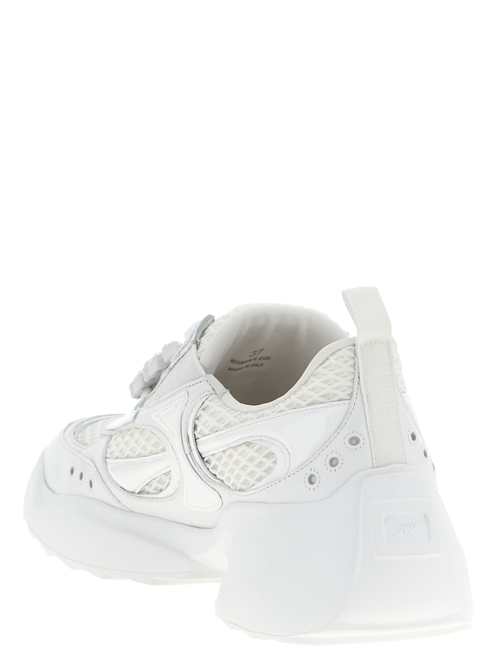 Roger Vivier Viv On The Run Sneakers In White