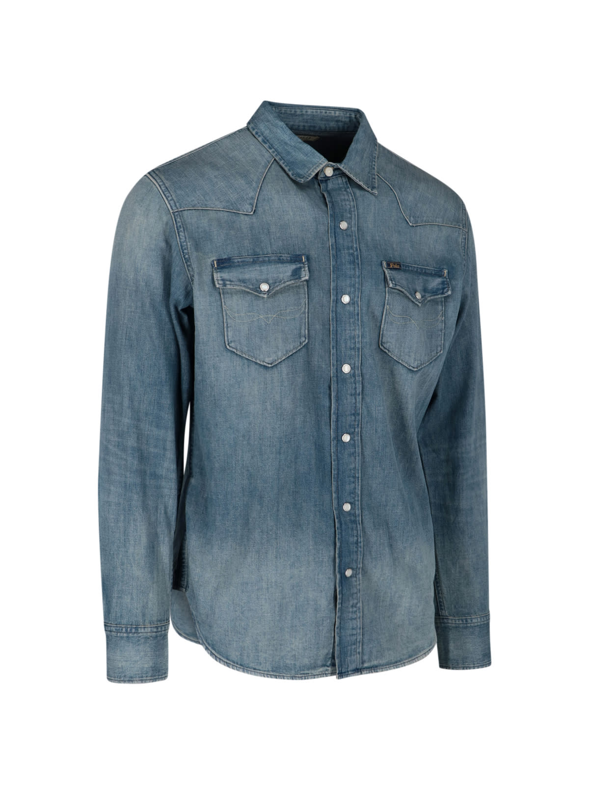 Shop Polo Ralph Lauren Denim Shirt In Blue