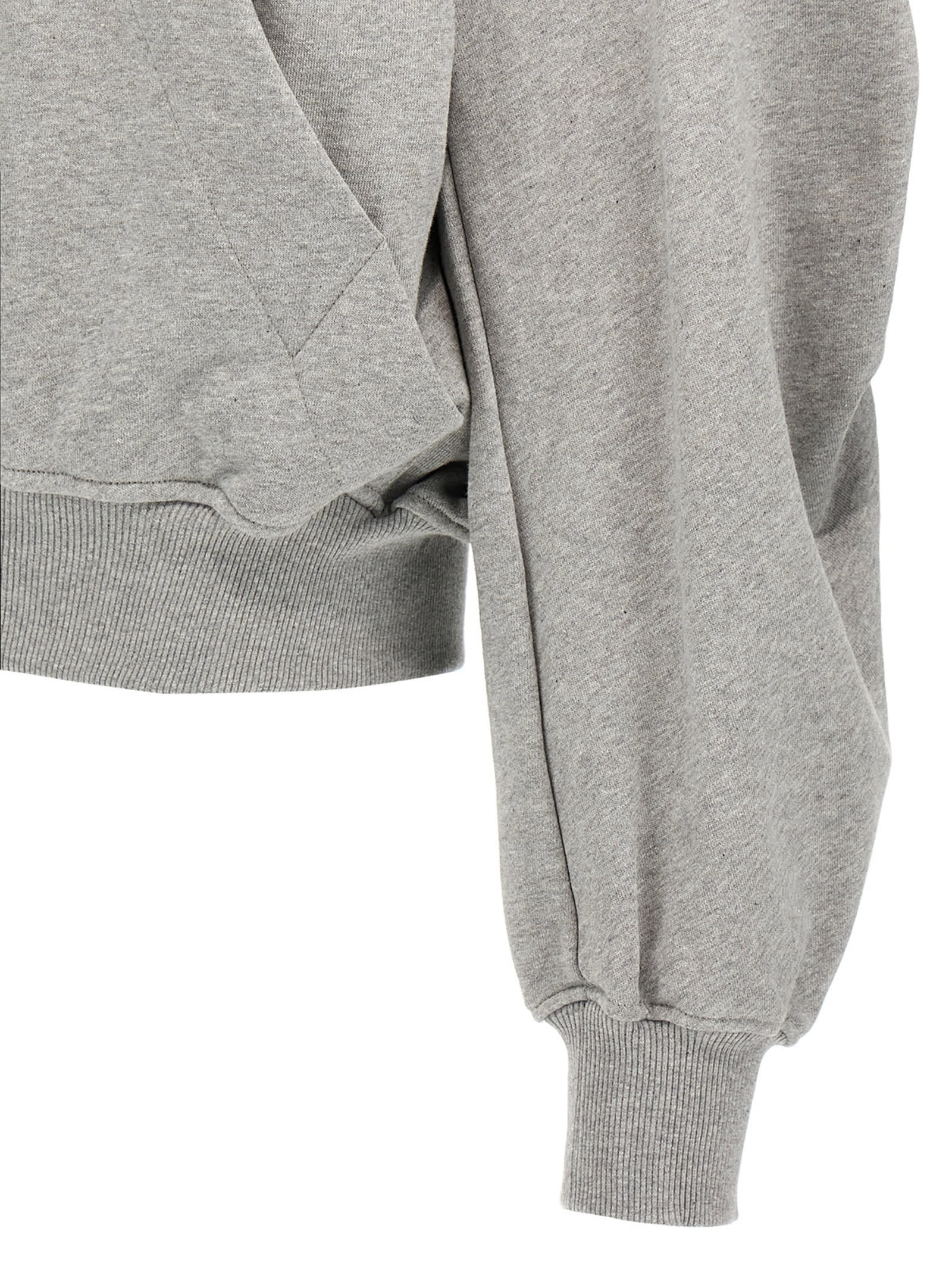 Shop Attico Logo Hoodie In Gray