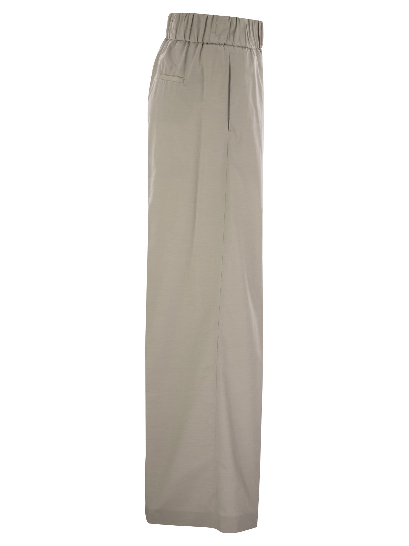 Peserico Trousers In Lightweight Technical Cotton Canvas