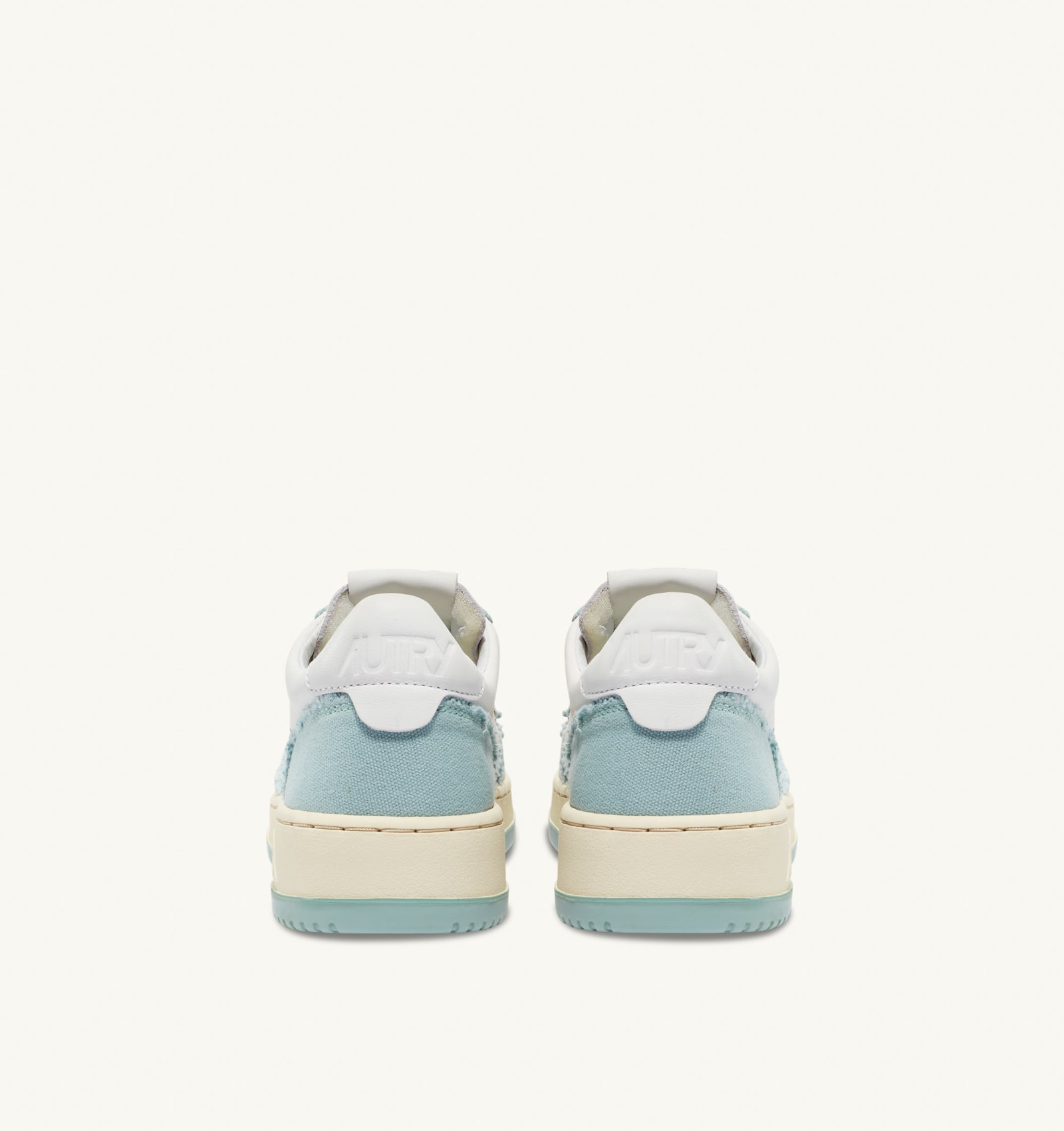Autry Bicolor Medalist Leather Low Sneakers In White