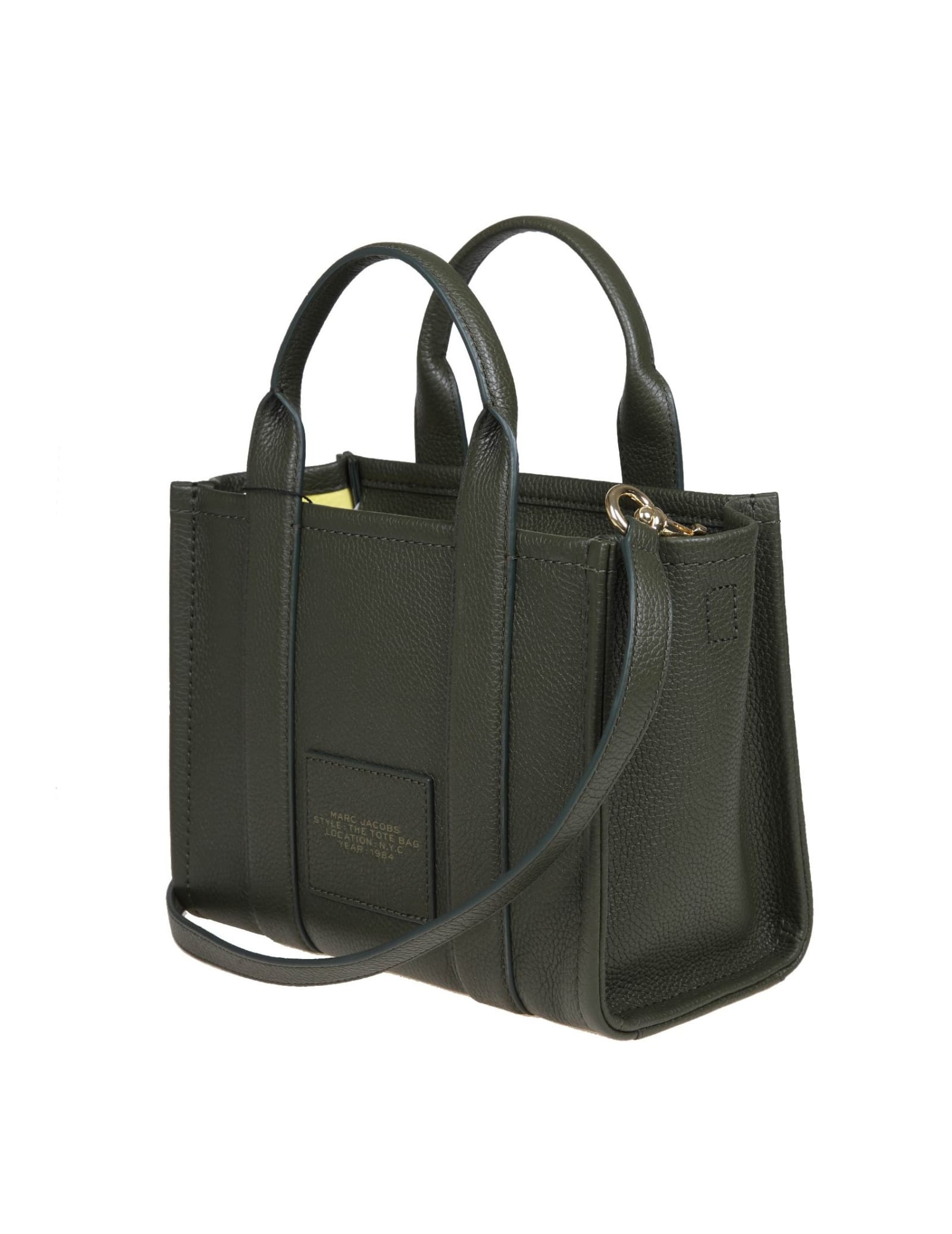 Shop Marc Jacobs Small Tote In Green Leather In Forest
