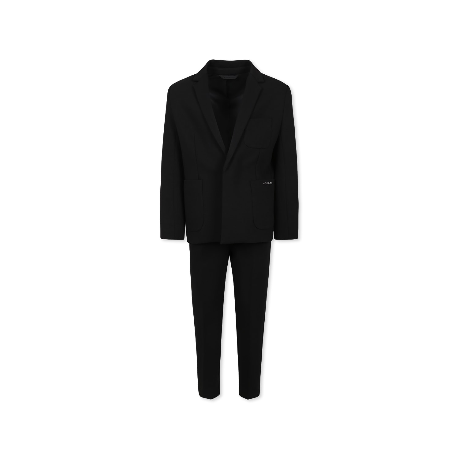 Givenchy Black Trousers For Boy With Logo In Black