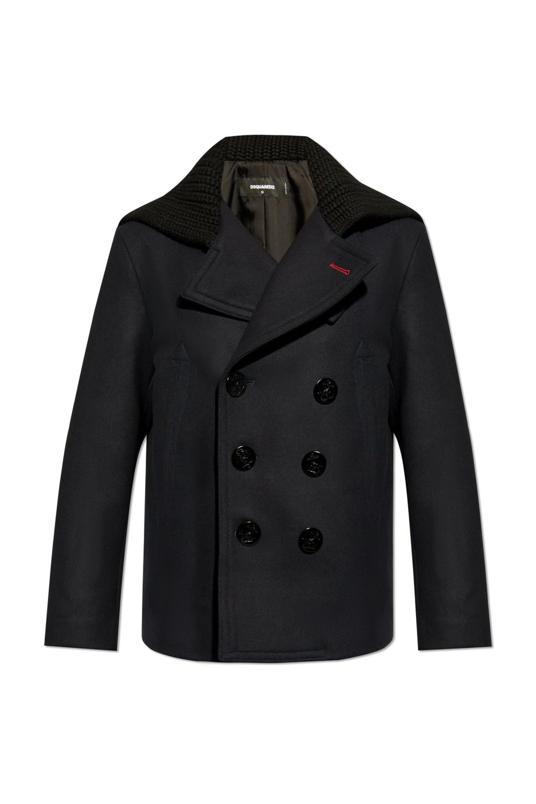 Shop Dsquared2 Double-breasted Coat In Blue