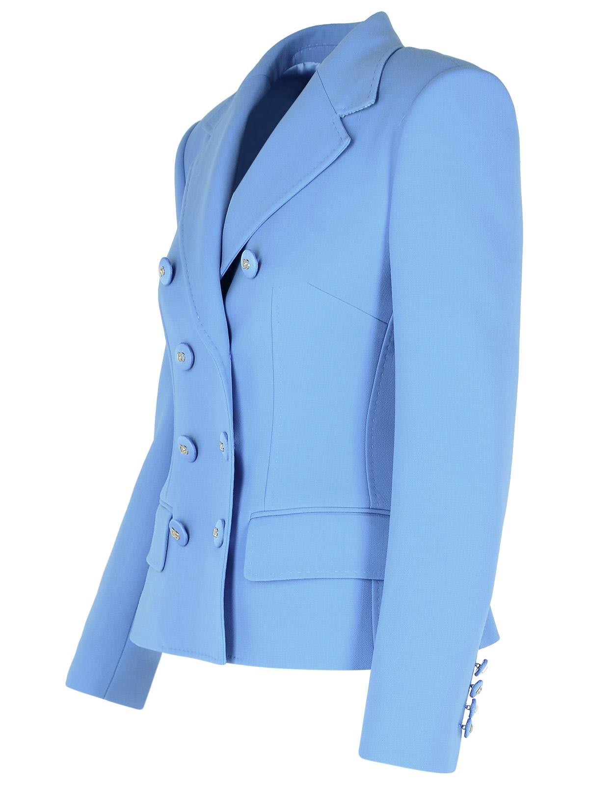 Shop Dolce & Gabbana Double-breasted Tailored Blazer In Glicine Viola Chiari