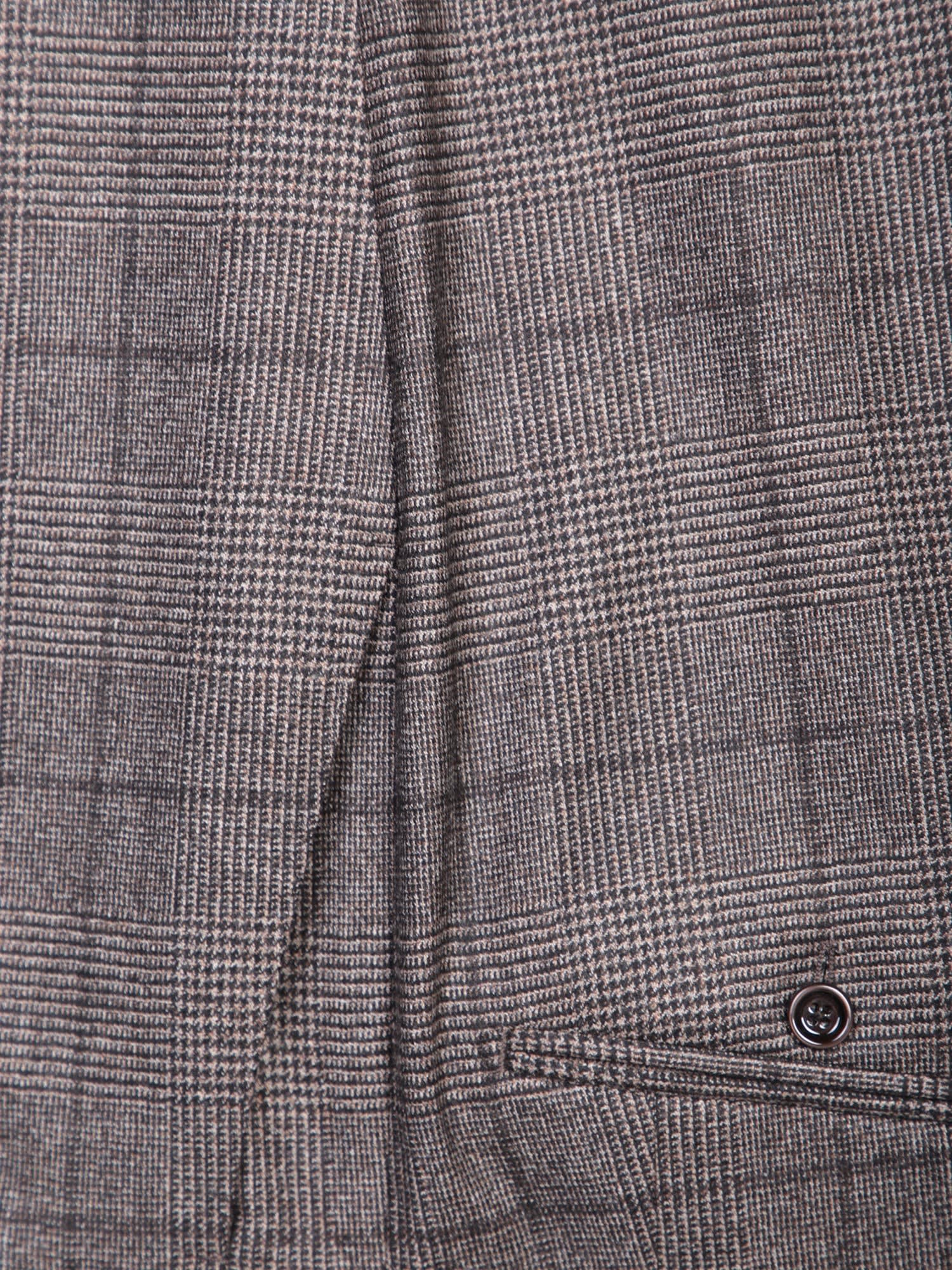 Shop Lardini Check Pattern Double-breasted Suit In Blue