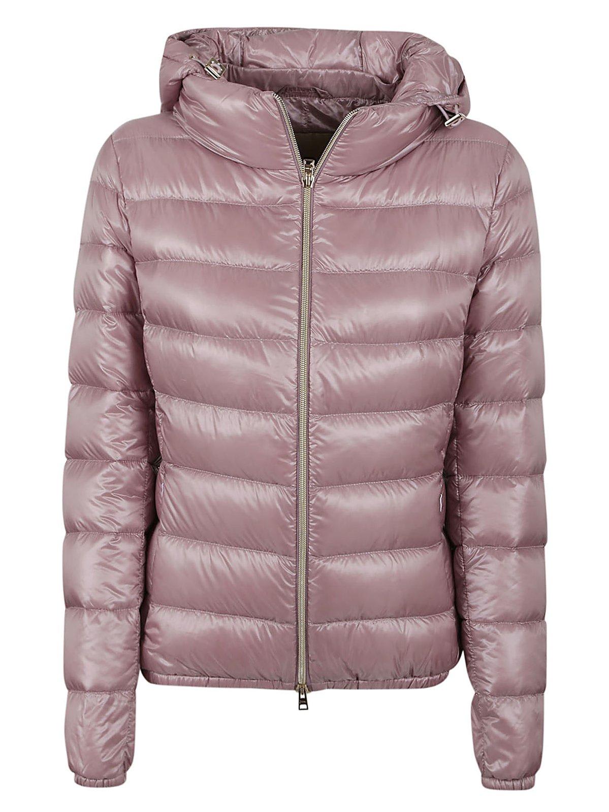 Shop Herno Zipped Padded Jacket In Purple