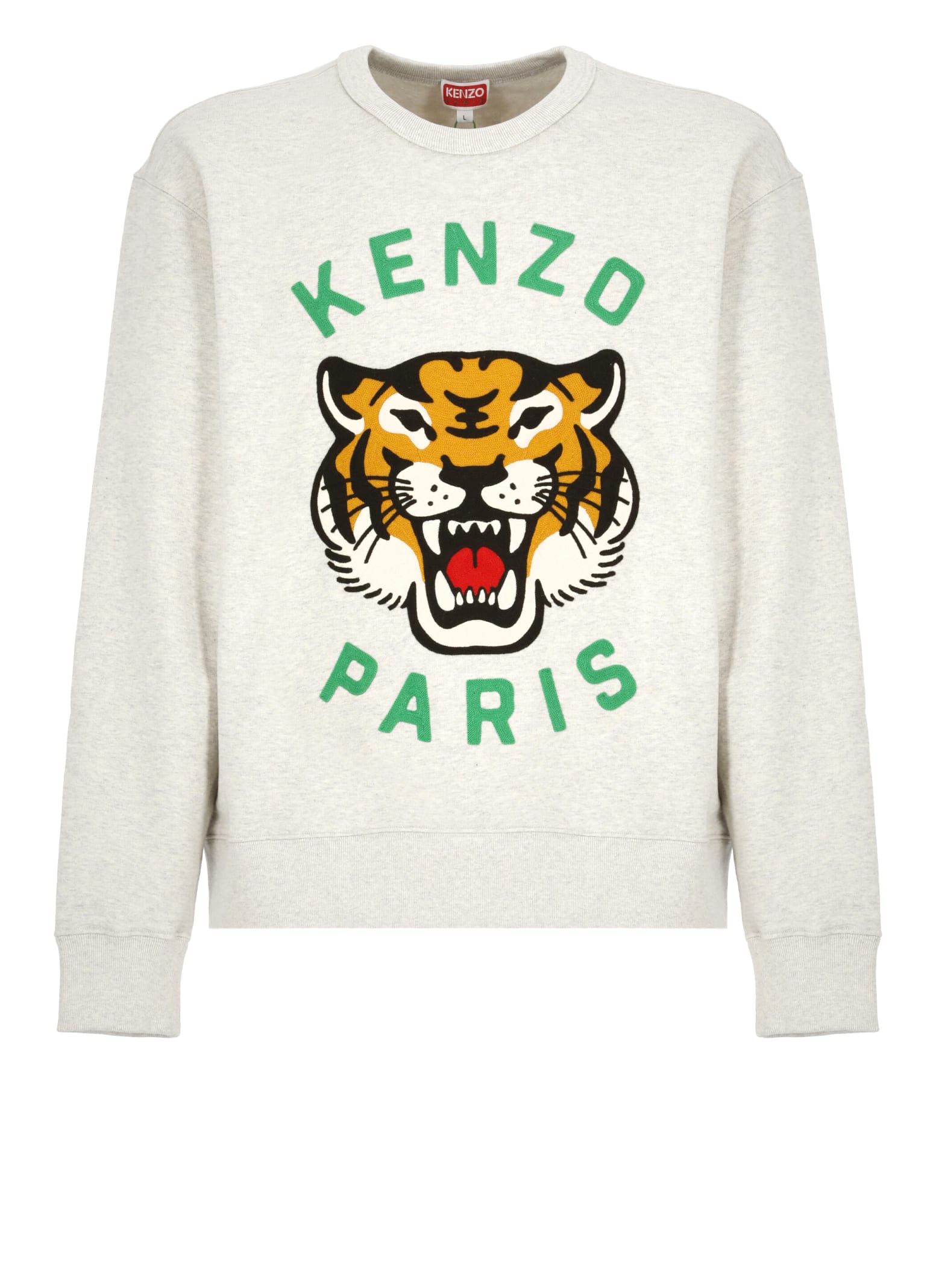 Shop Kenzo Lucky Tiger Sweatshirt In Grey