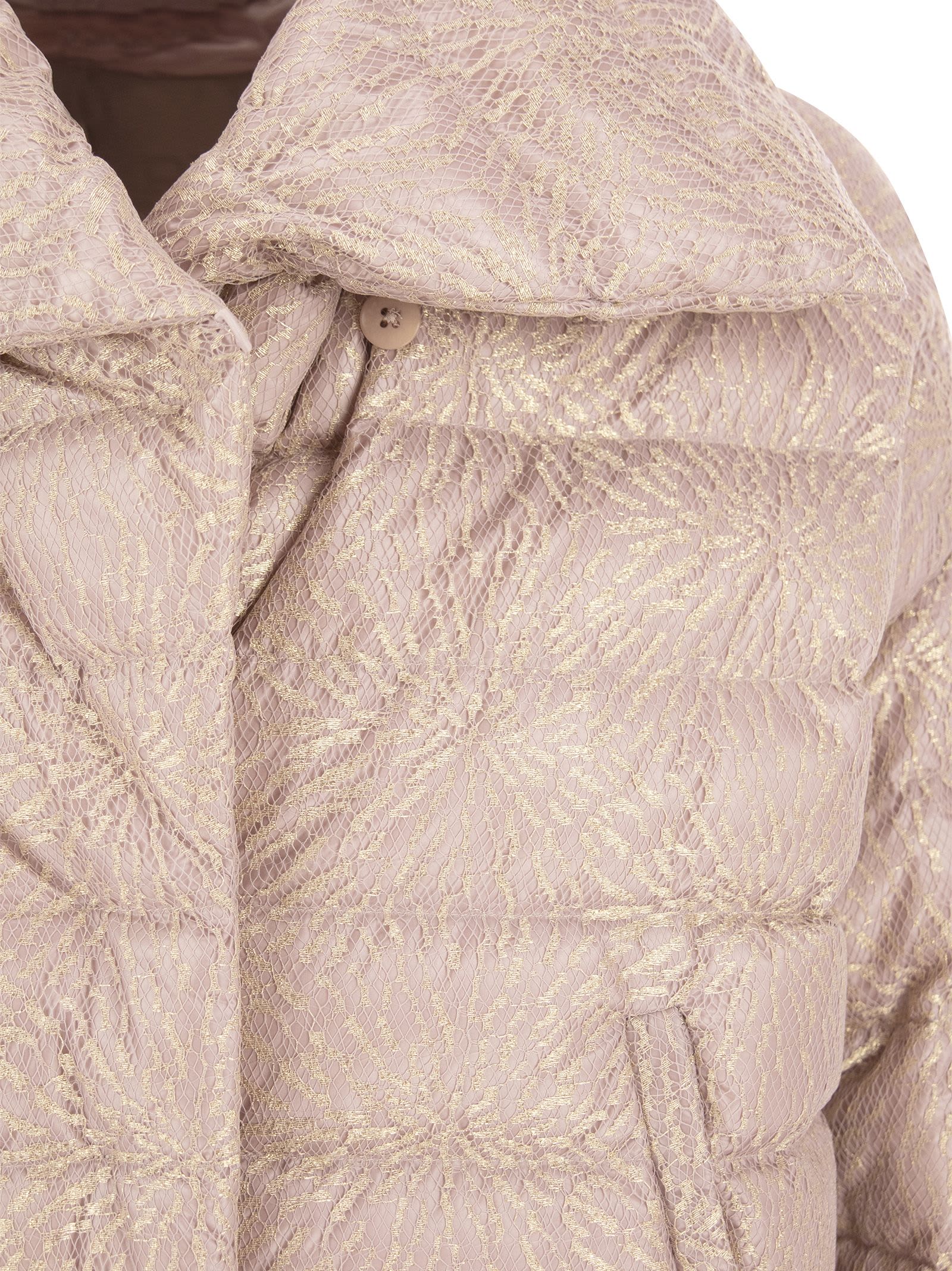 Herno New Lace Resort Bomber Jacket In Neutral