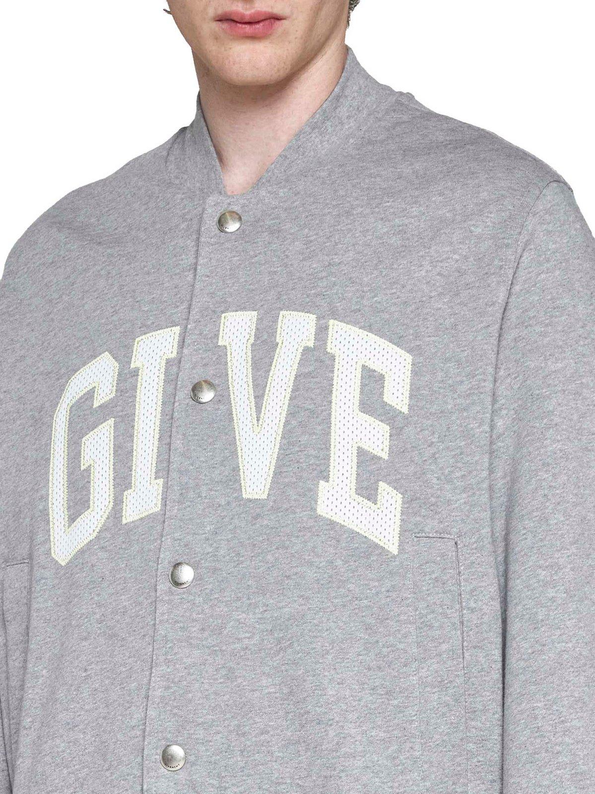 Shop Givenchy Logo Printed College Varsity Jacket