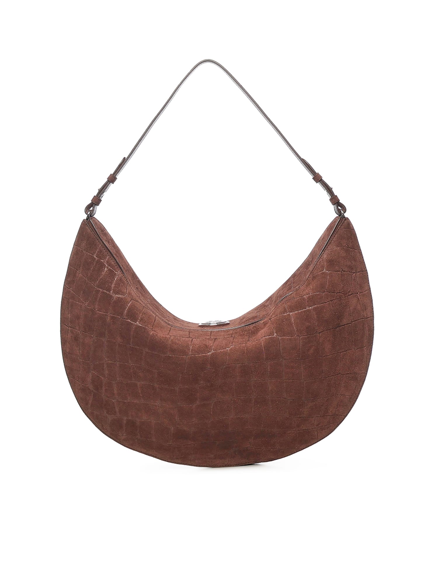 Jacquemus Le Calisso Rond Suede Shoulder Bag In Brown