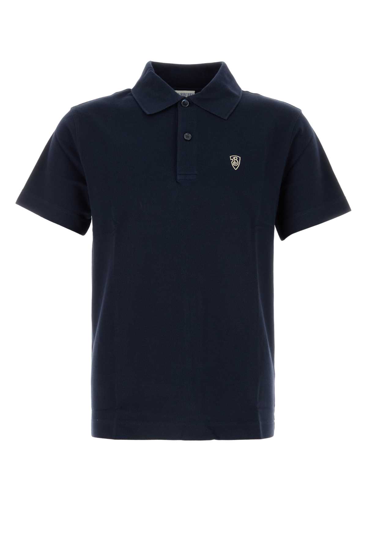 Shop Burberry Midnight Blue Piquet Polo Shirt In Storm