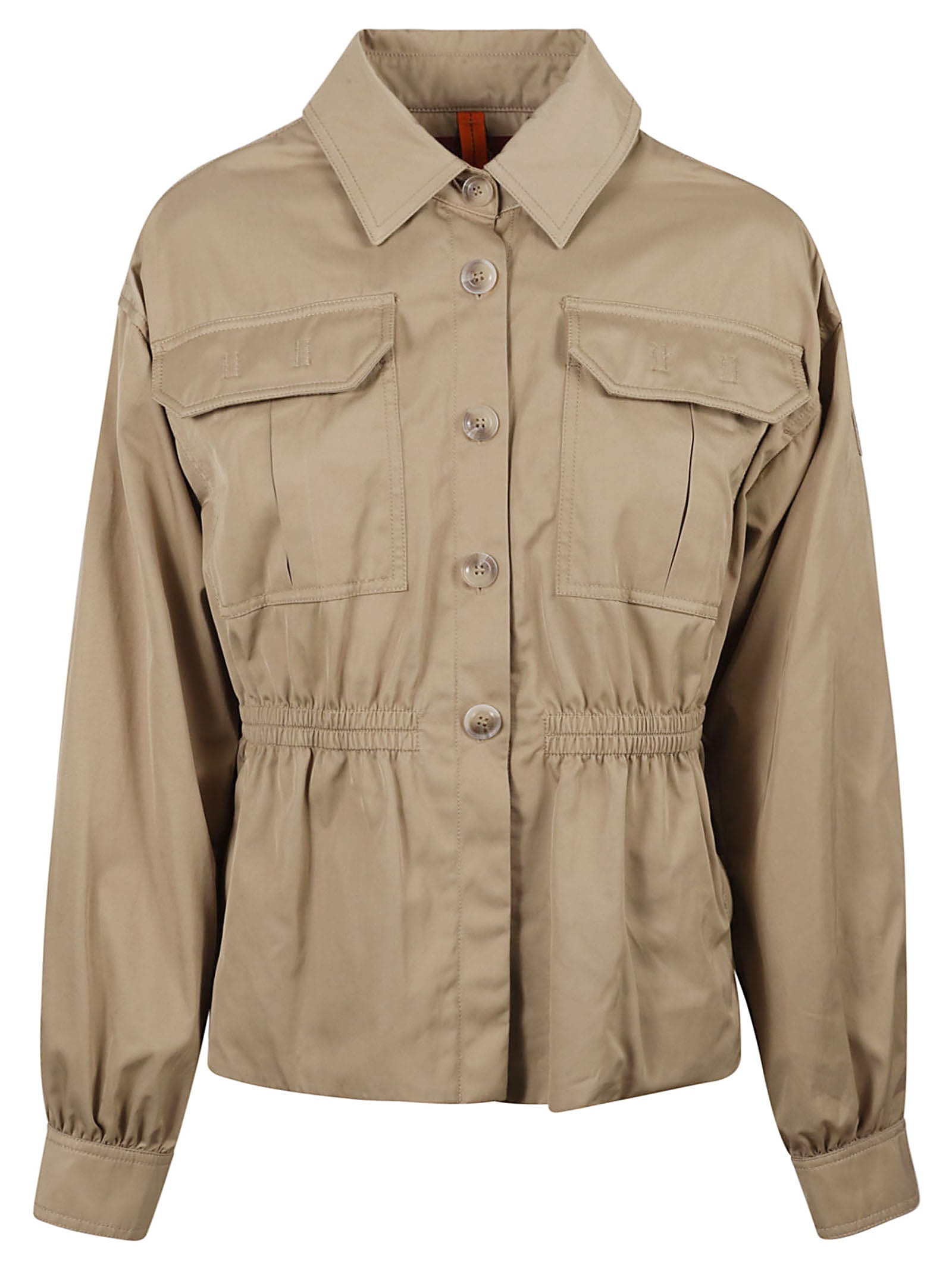 Parajumpers Cropped Twill Jacket With Shirt Collar In Sun Kissed