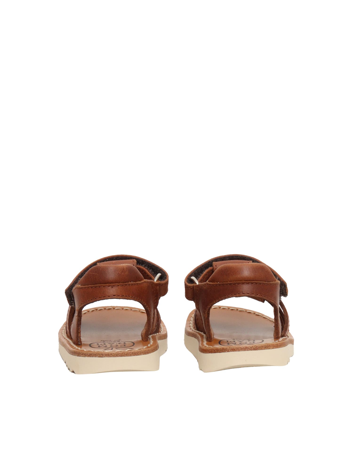 Shop Pom D'api Leather Spider Sandals. In Brown