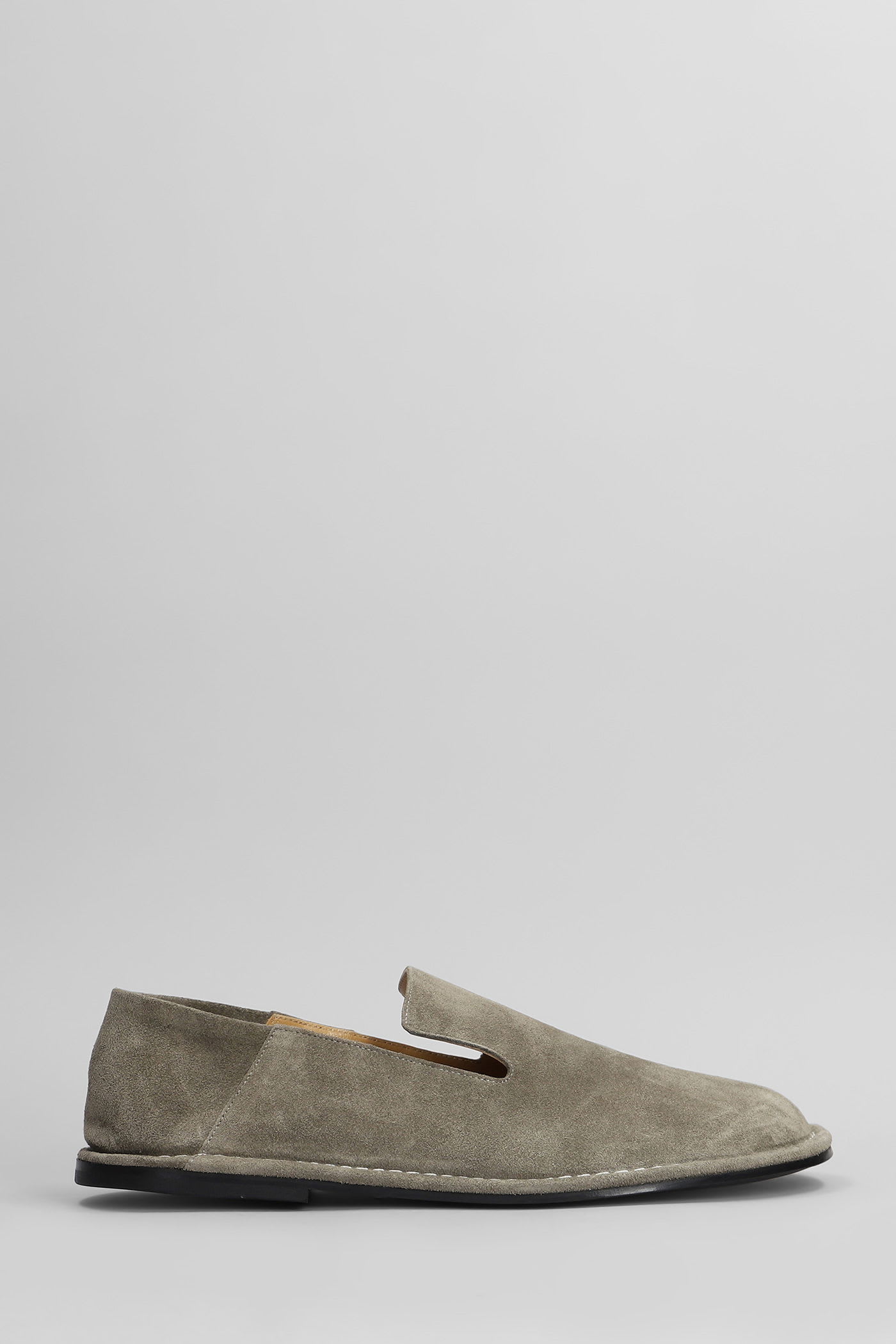 Slipper-mule In Grey Suede