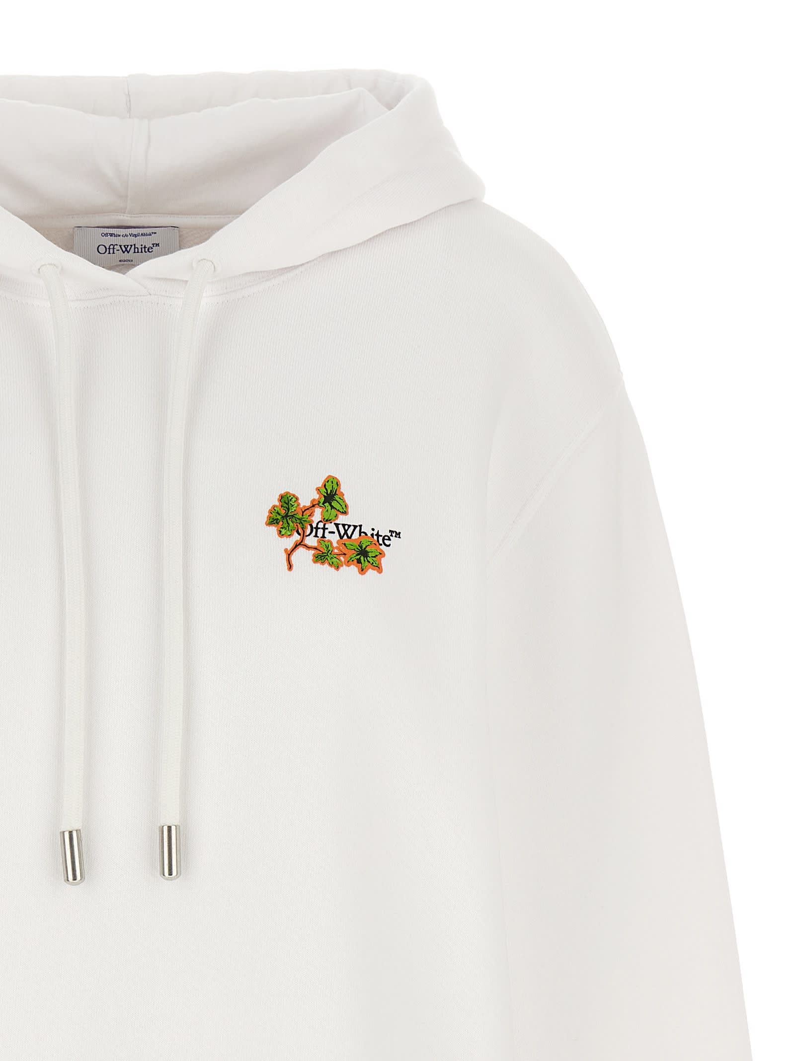 Shop Off-white Ramage Flower Arrow Hoodie In White